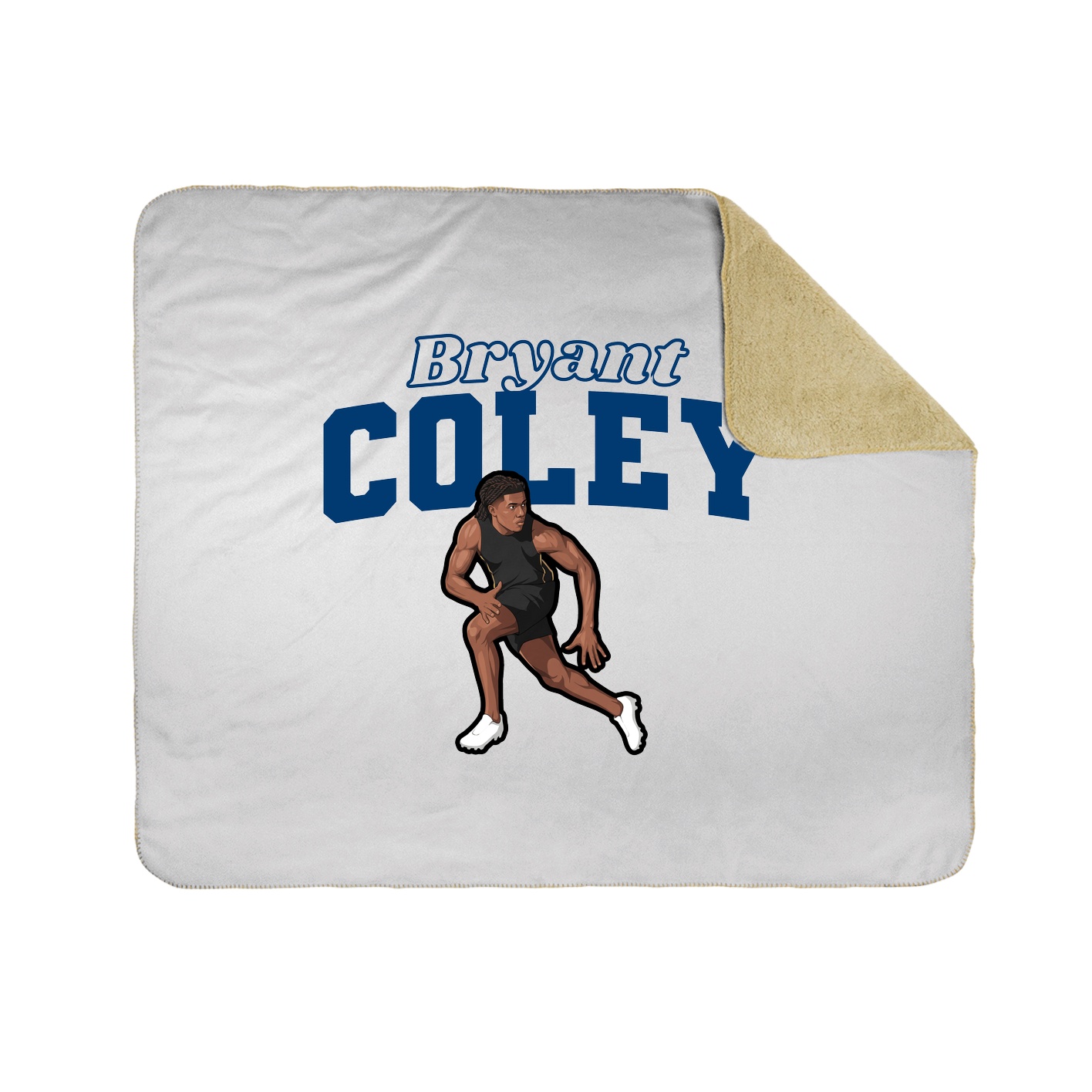 Throw Blanket — Name Arch in White