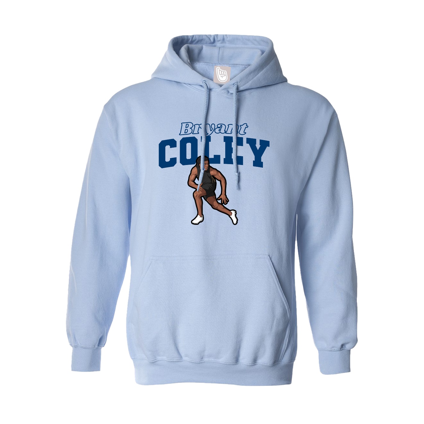 Hoodie — Name Arch in Light Blue