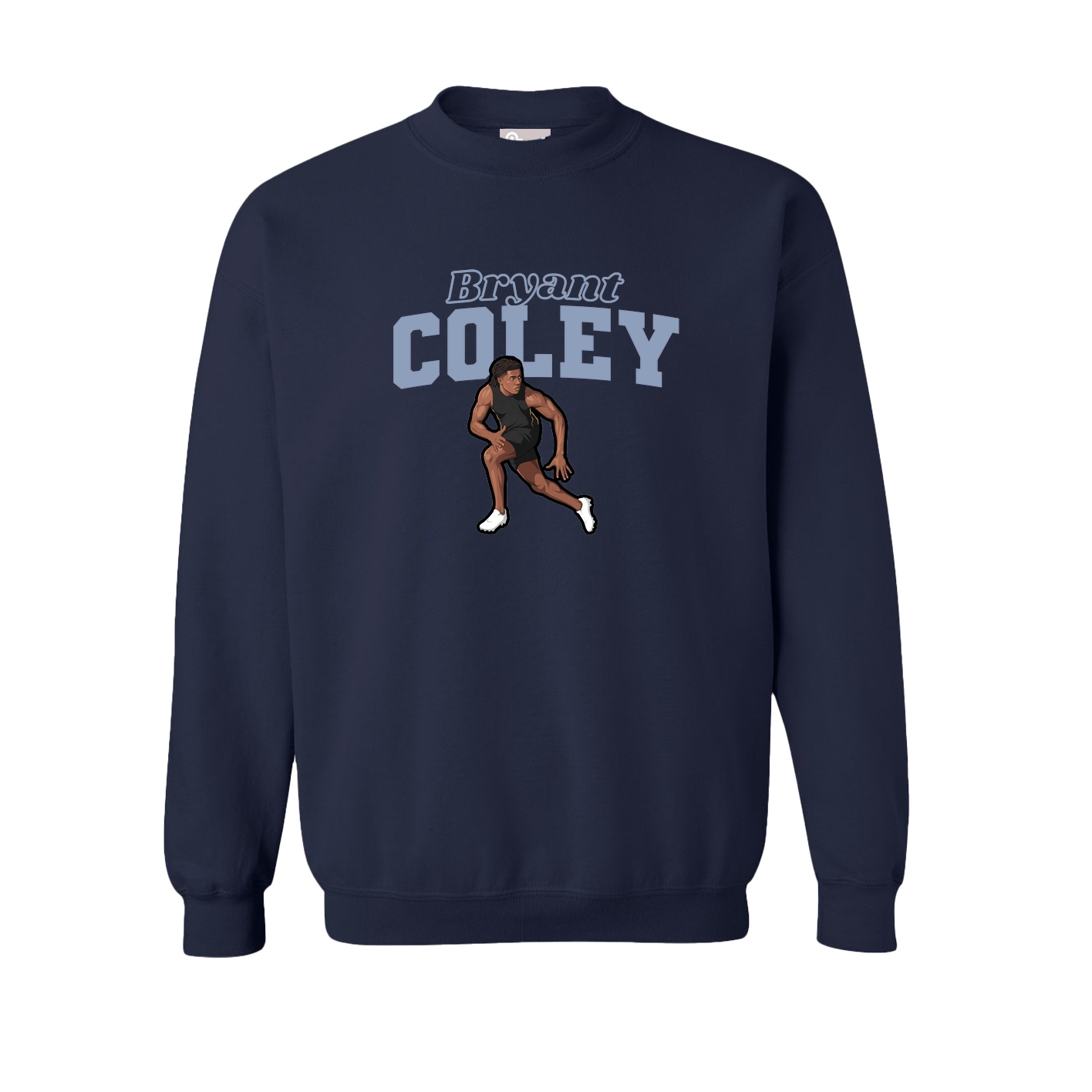 Fleece Crew — Name Arch in Navy