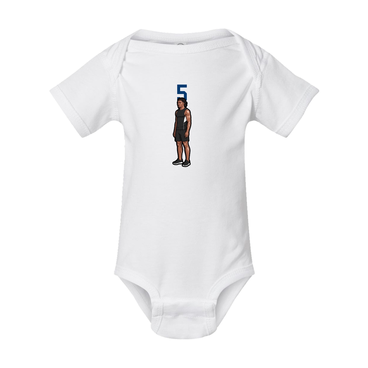 Baby Onesie — Number Top in White