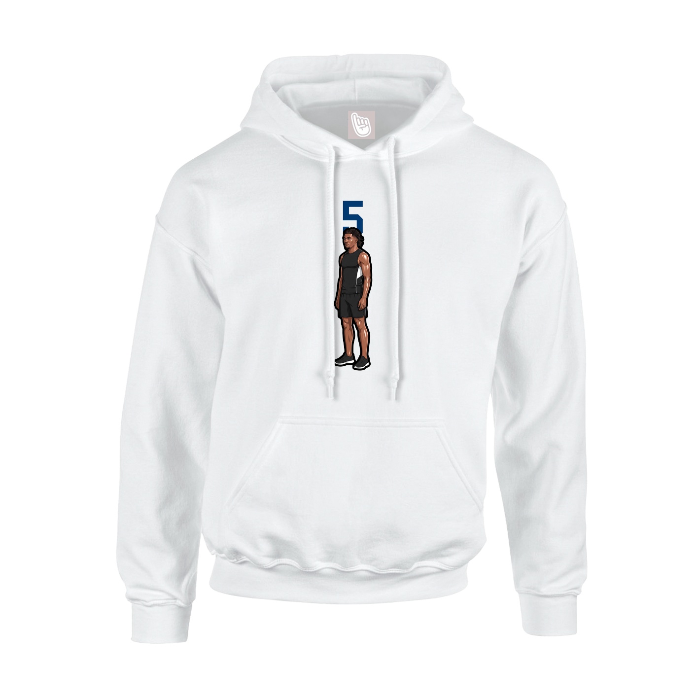 Hoodie — Number Top in White