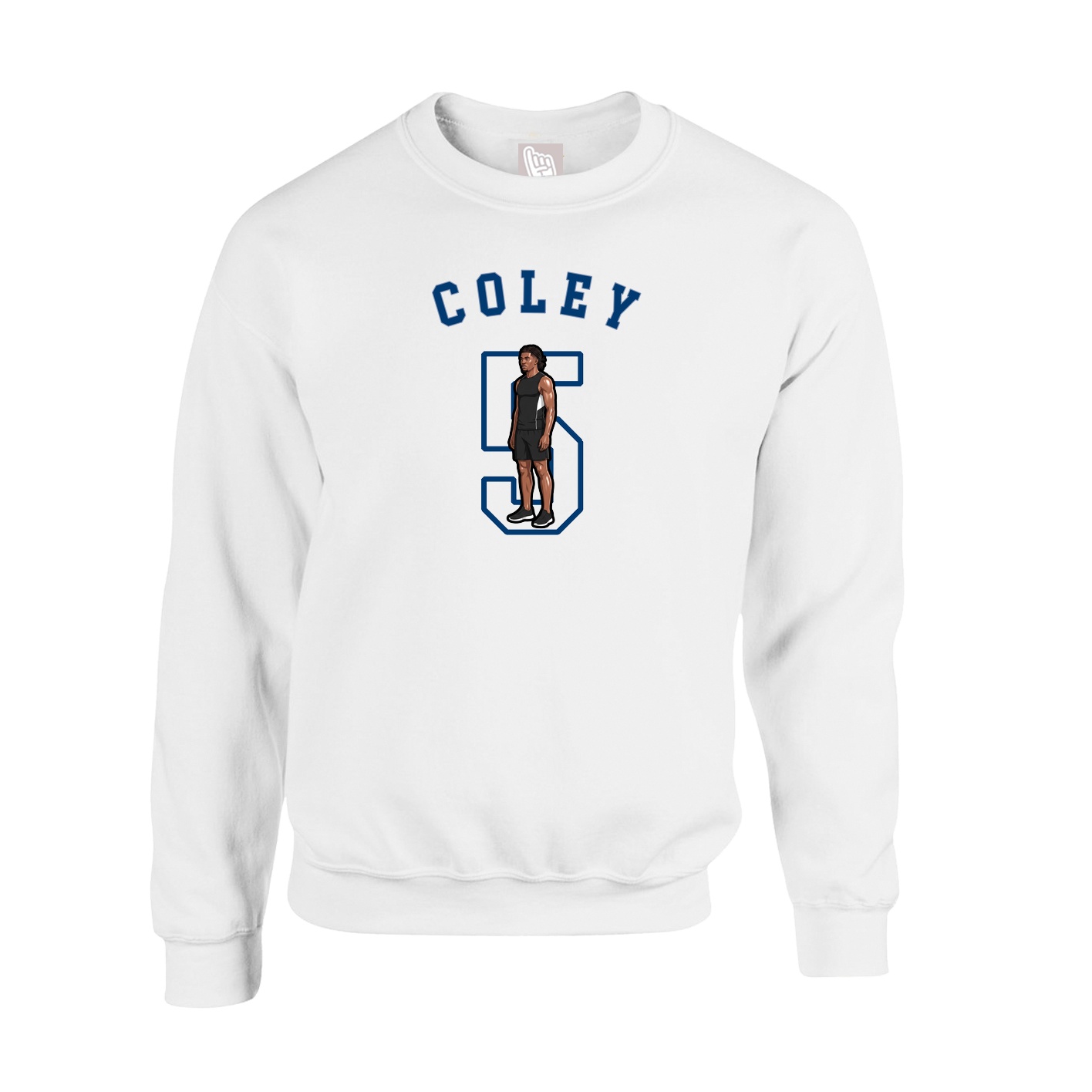 Fleece Crew — Shirsey Arch in White