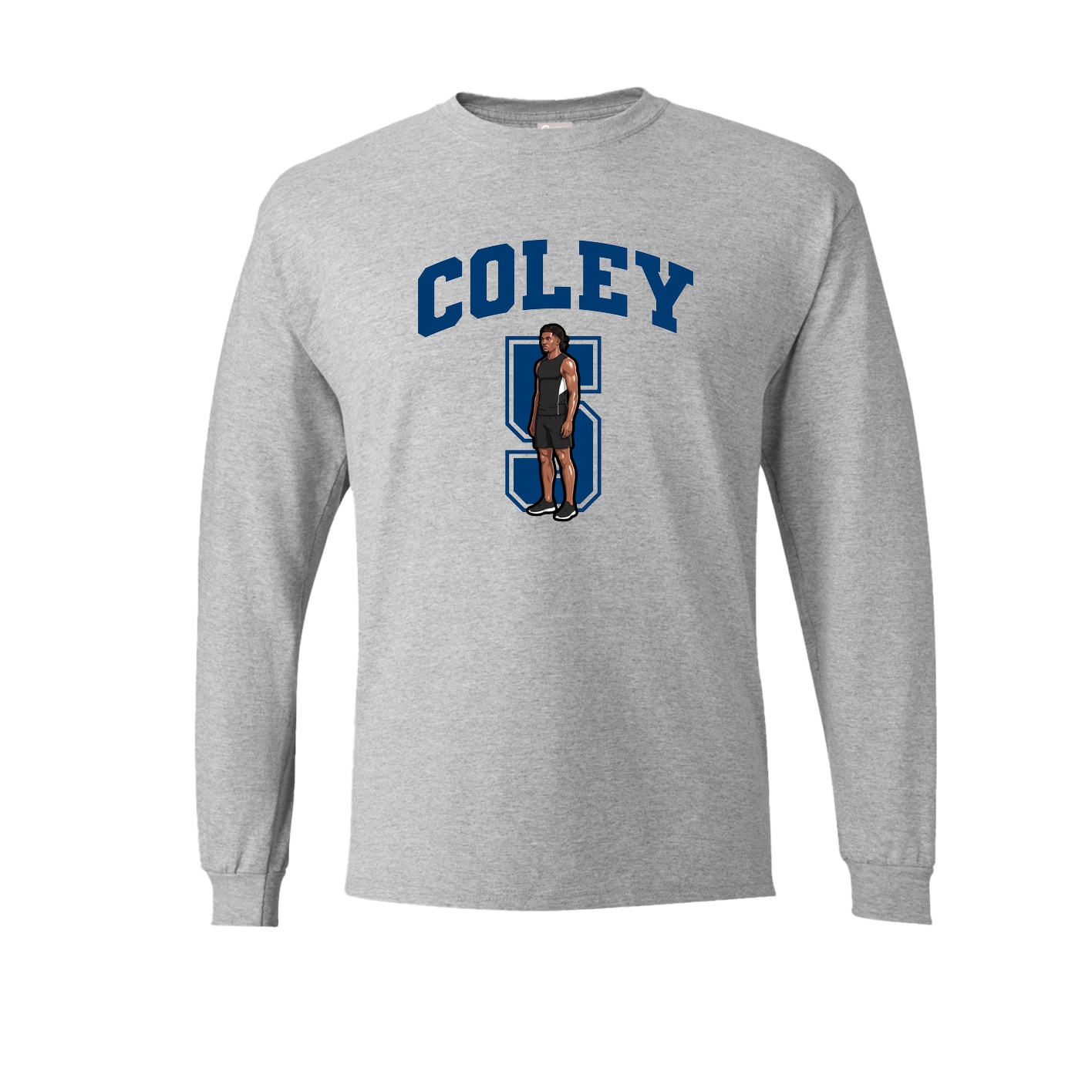 Long Sleeve Tee — Number in Grey