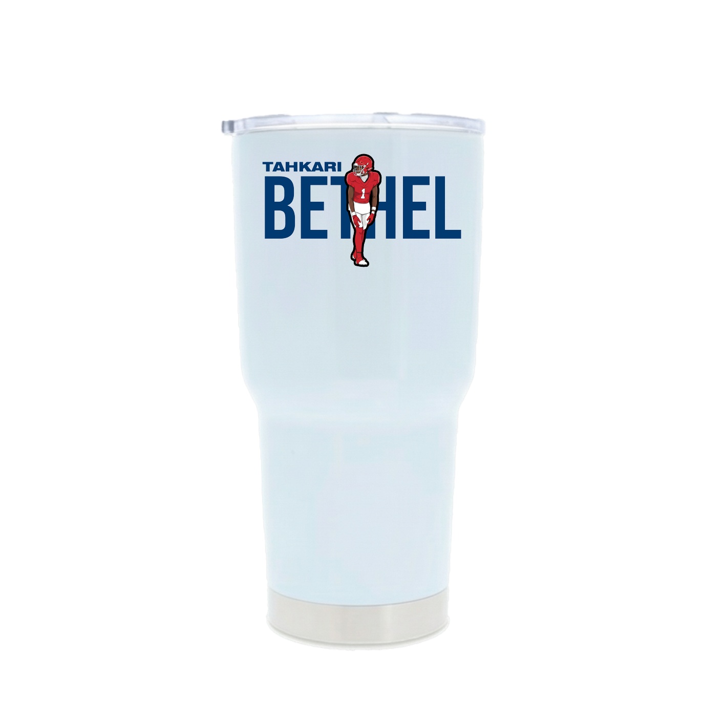 30oz Stainless Steel Tumbler — Player Name in White