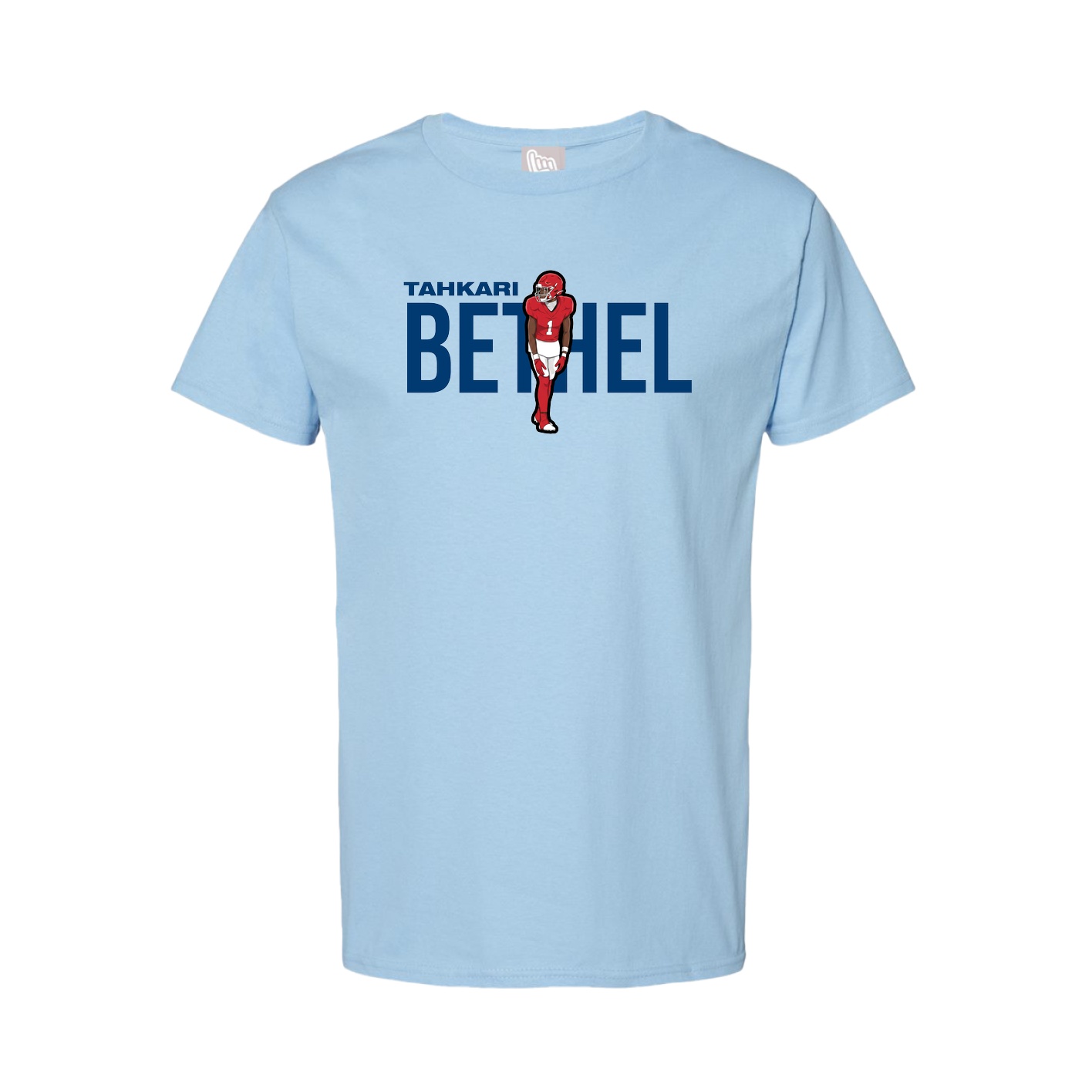 Youth Tee — Player Name in Light Blue
