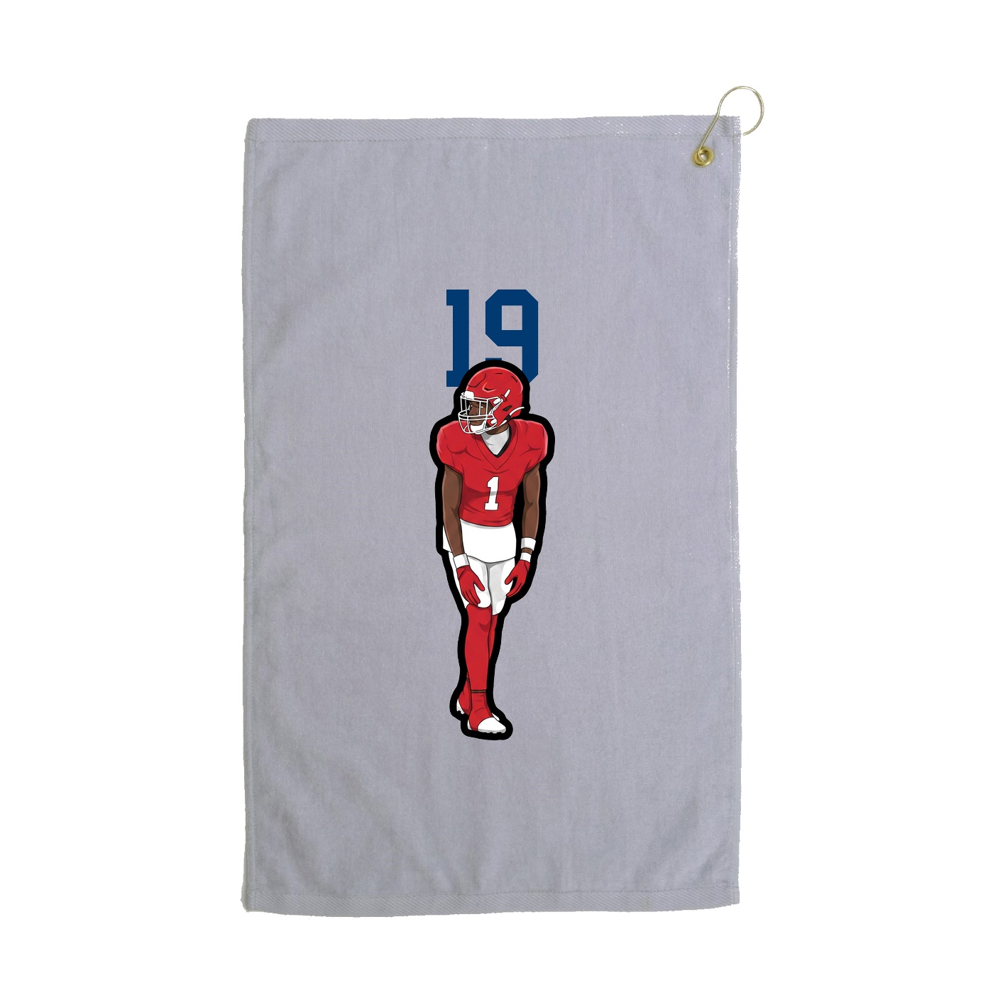 Golf Towel — Number Top in Grey