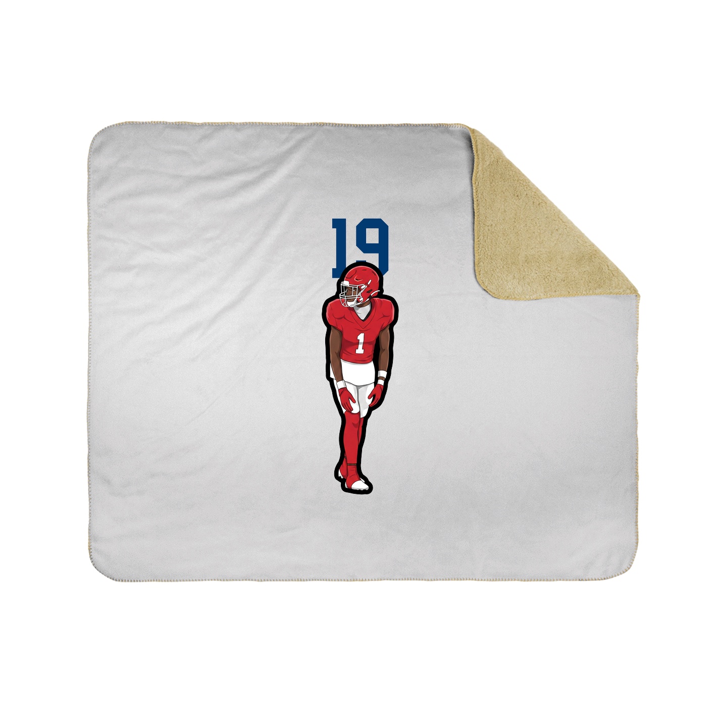 Throw Blanket — Number Top in White