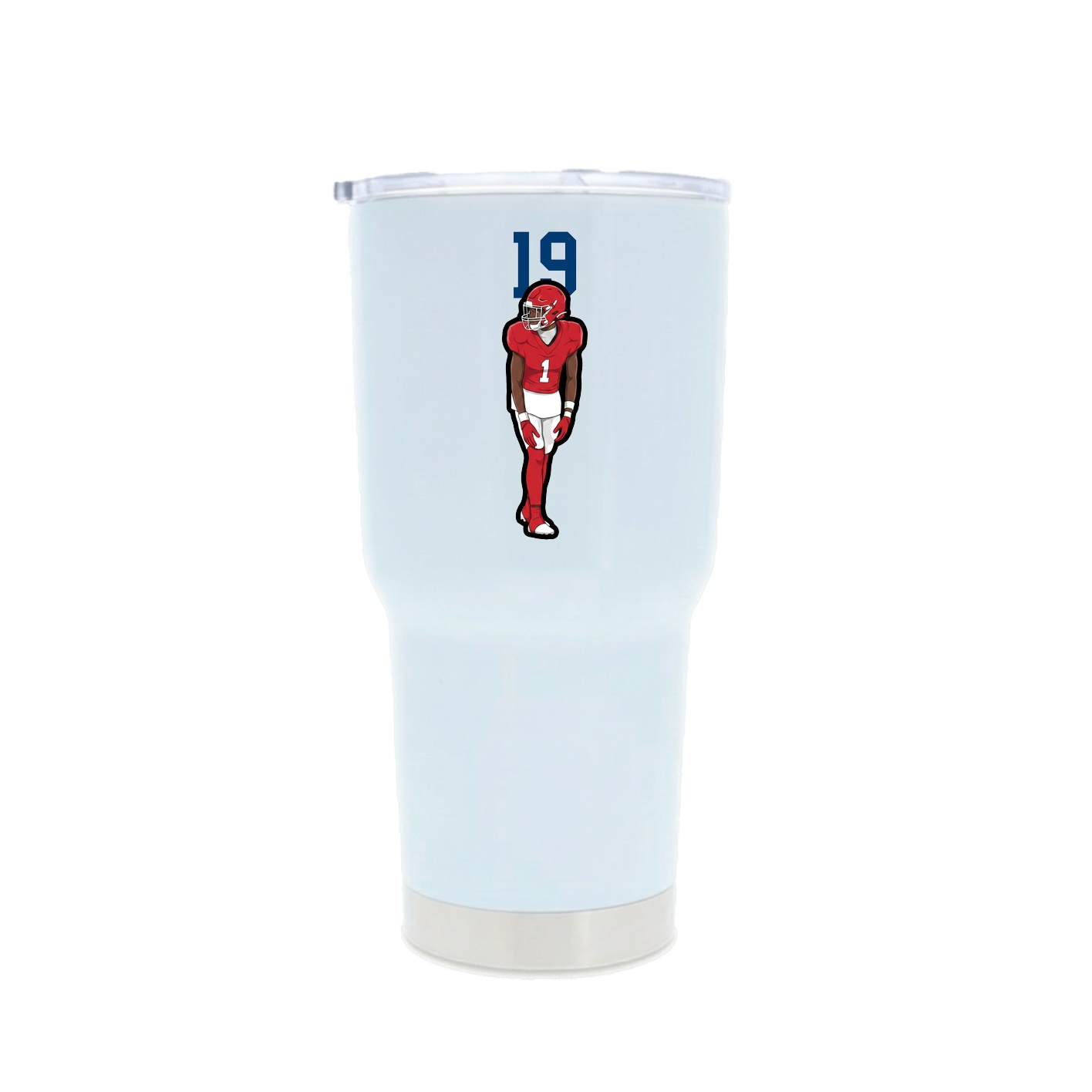 30oz Stainless Steel Tumbler — Number Top in White