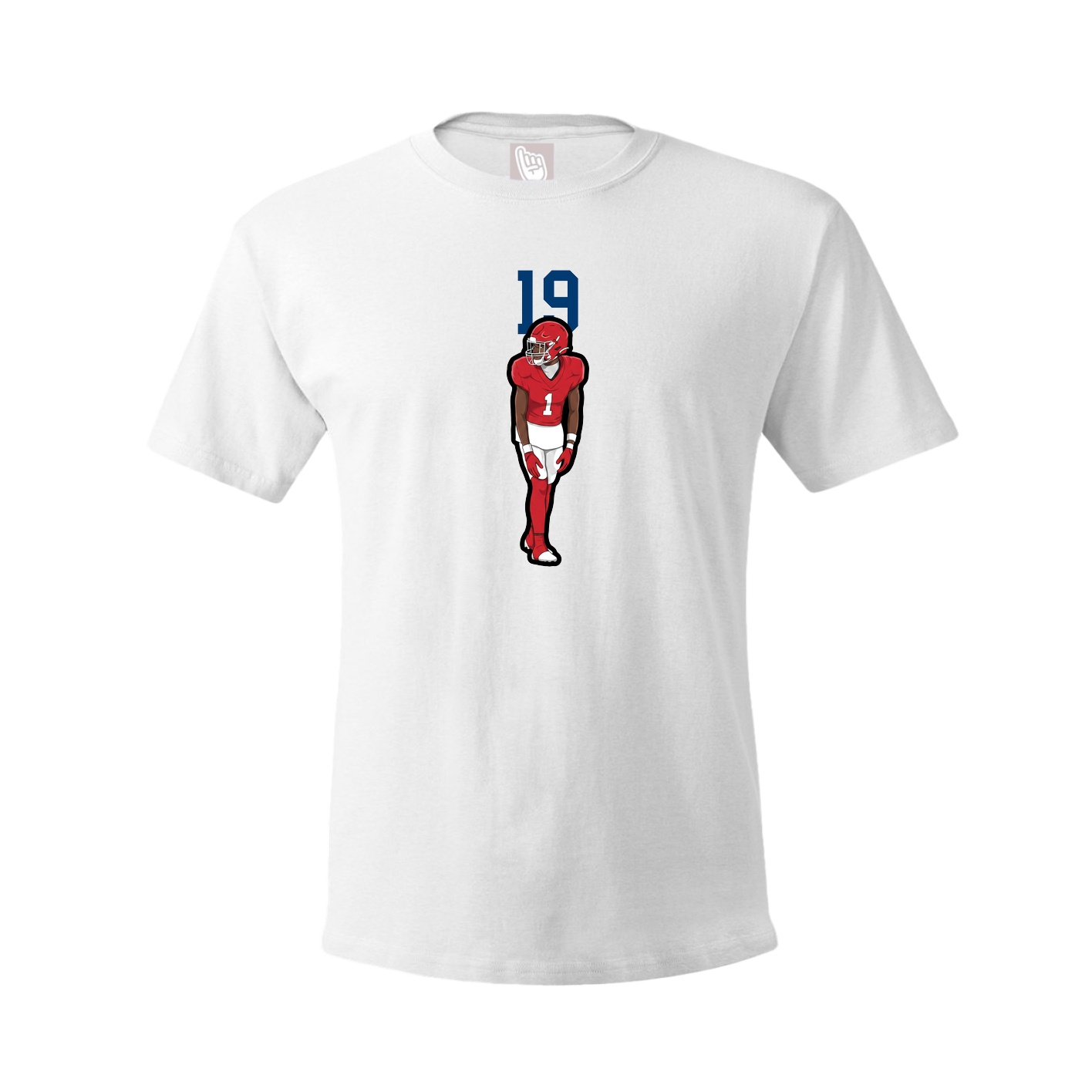 Youth Tee — Number Top in White