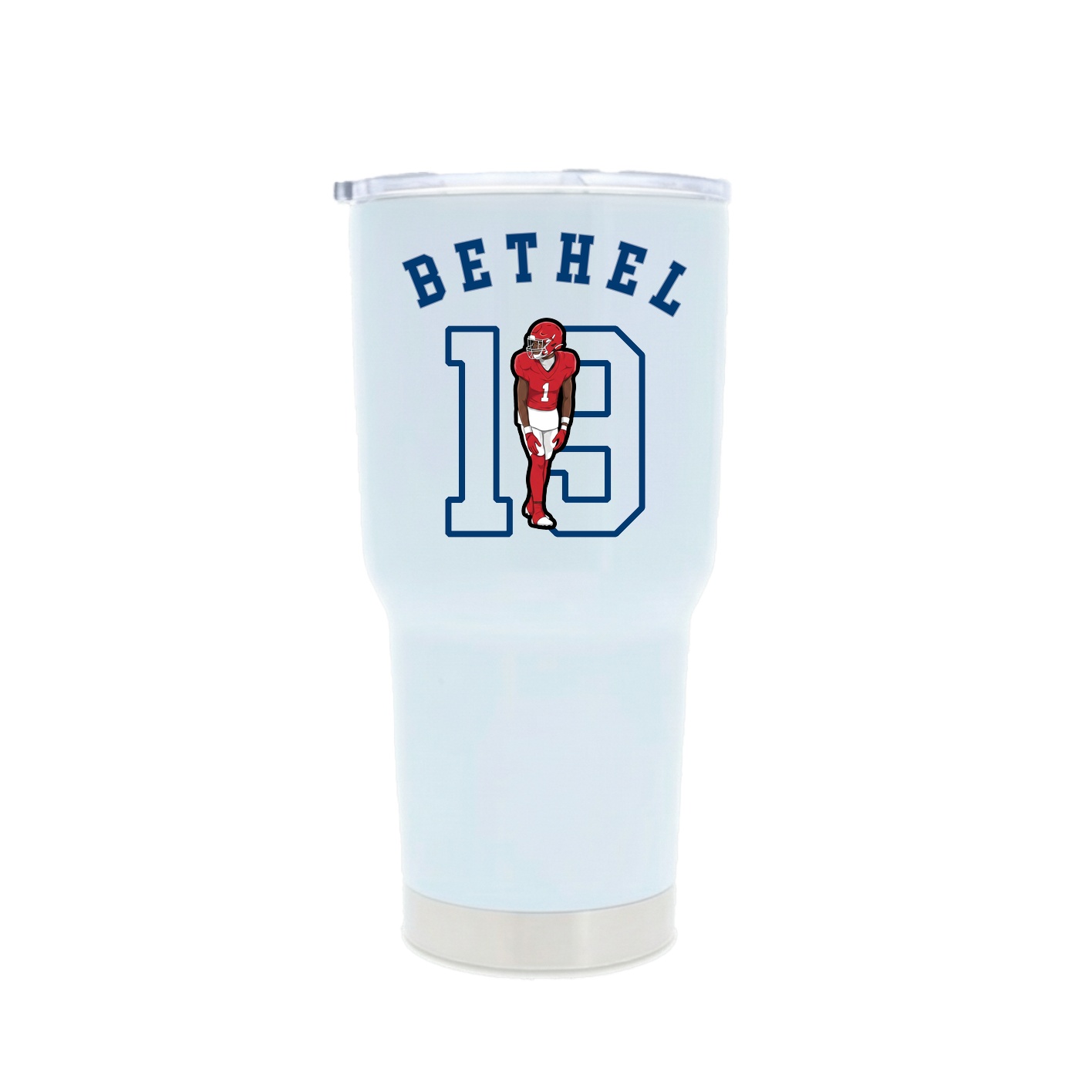 30oz Stainless Steel Tumbler — Shirsey Arch in White