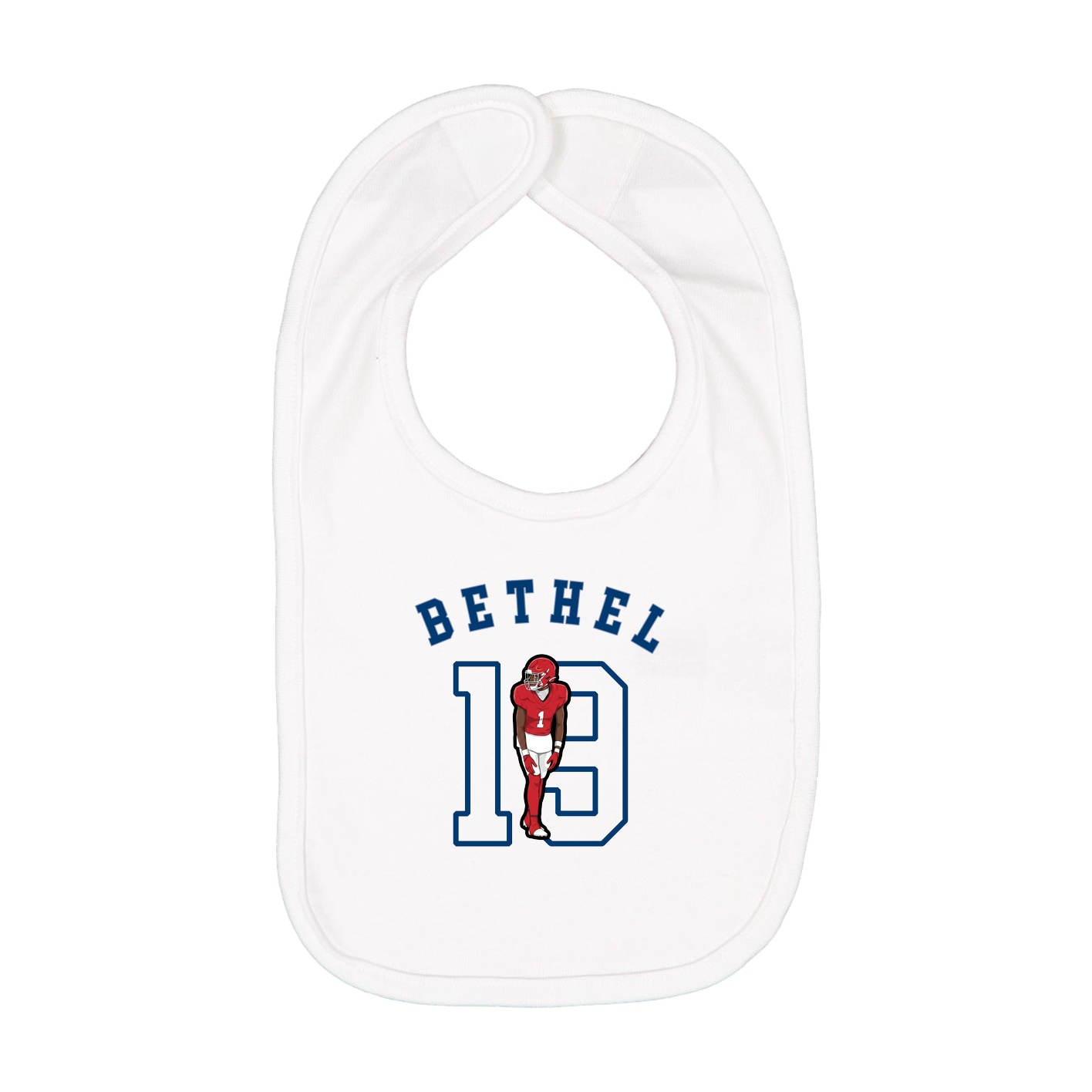 Infant Bib — Shirsey Arch in White