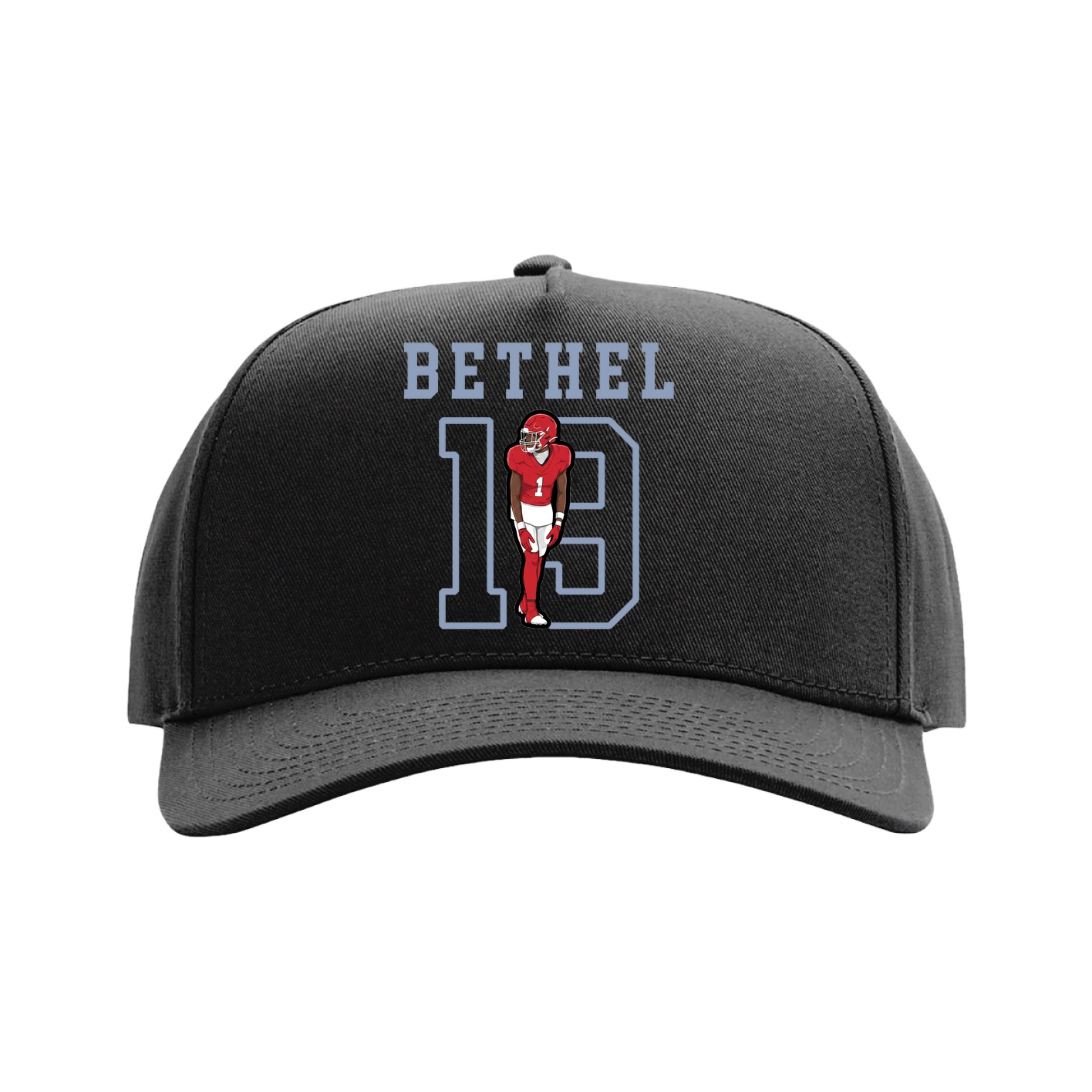 Full Fabric Five-Panel Champ Cap — Shirsey in Black