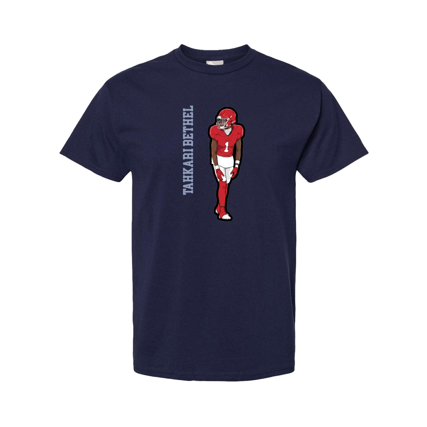 Tee — Name Vertical in Navy