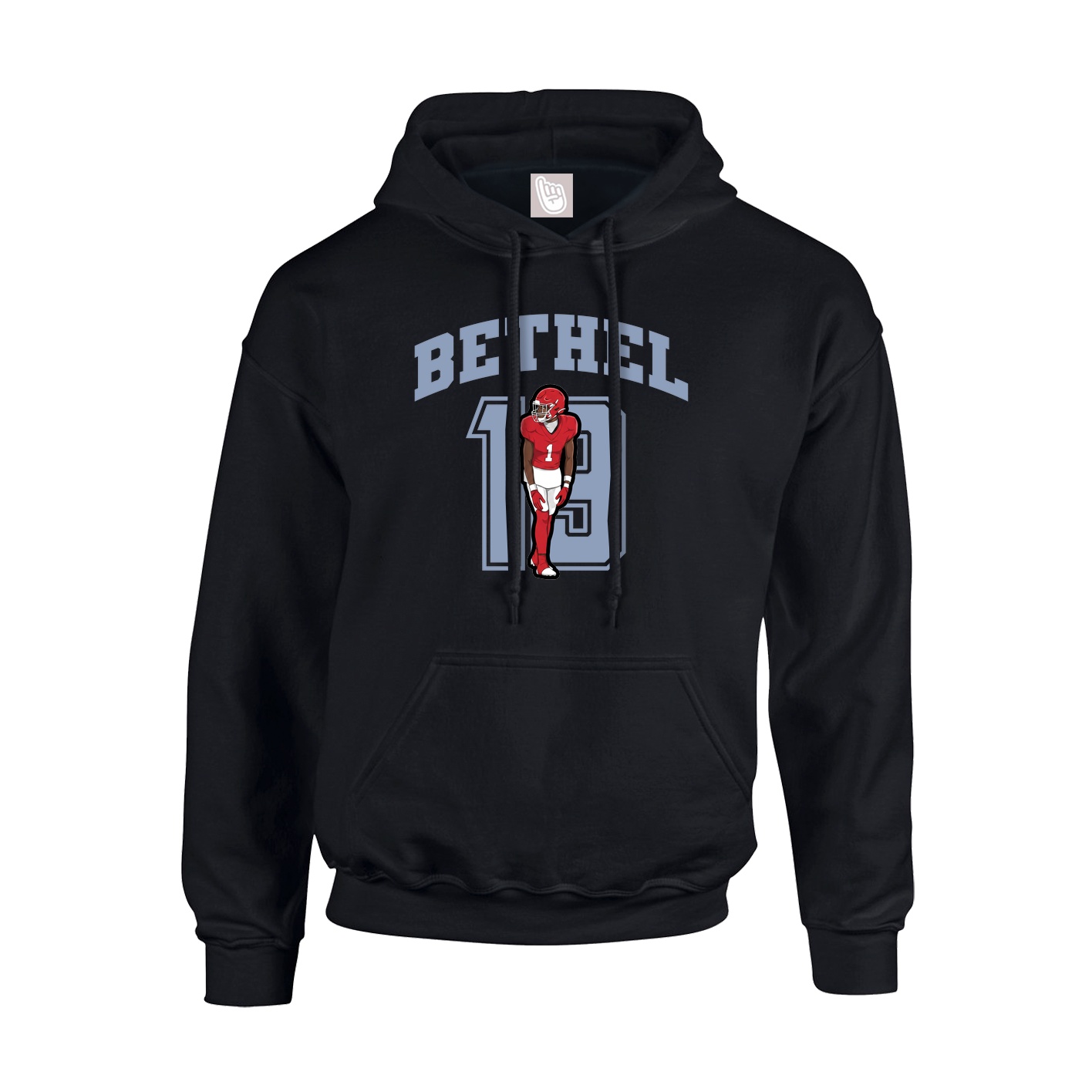 Youth Hoodie — Number in Black