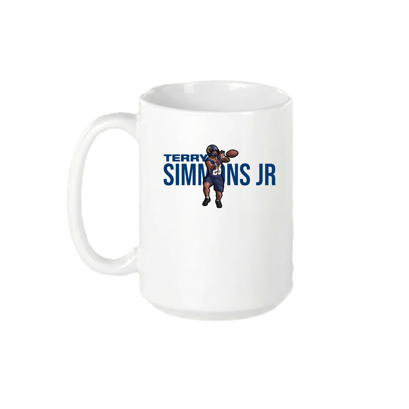 15oz Coffee Mug — Player Name in White