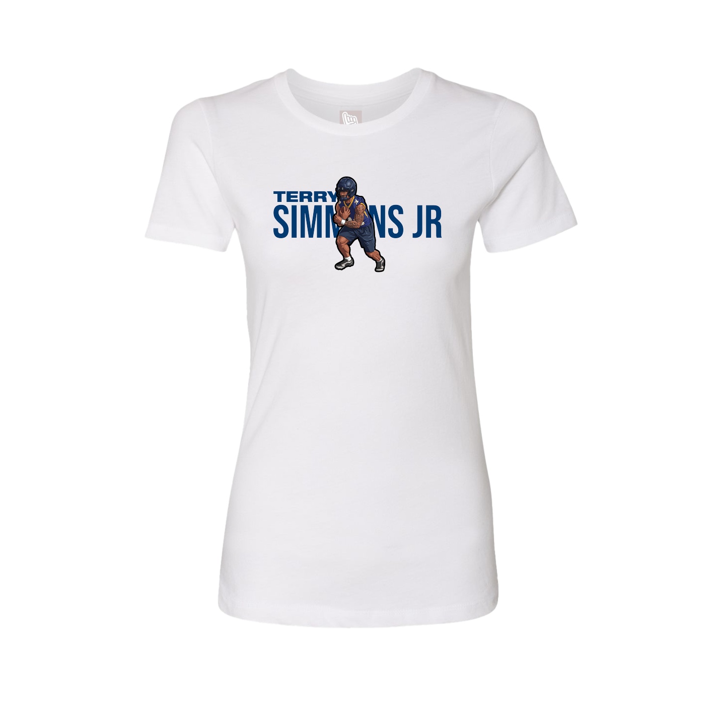Fitted Women's Tee — Player Name in White