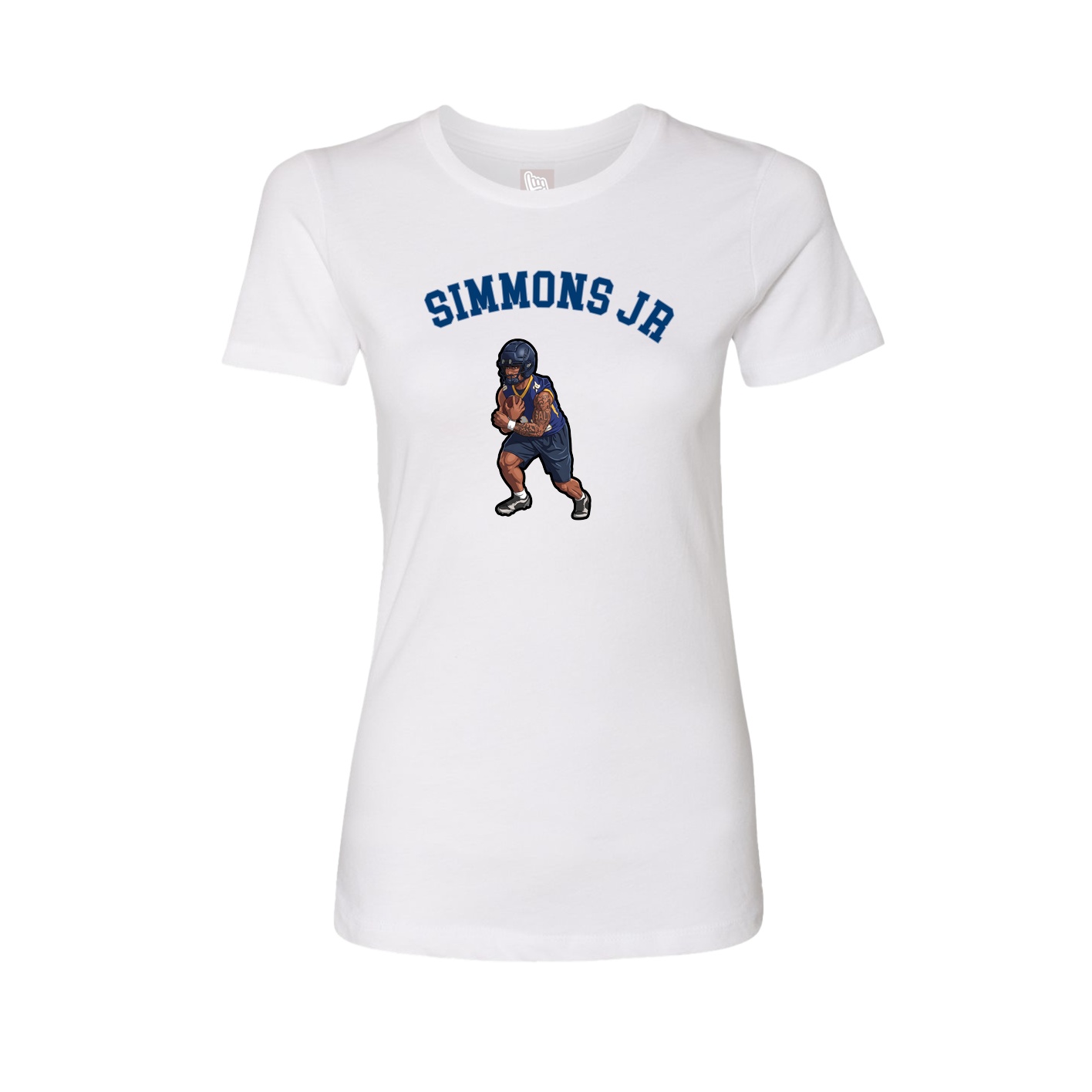 Fitted Women's Tee — Shirsey Arch in White