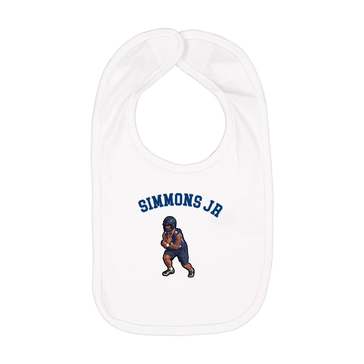 Infant Bib — Shirsey Arch in White