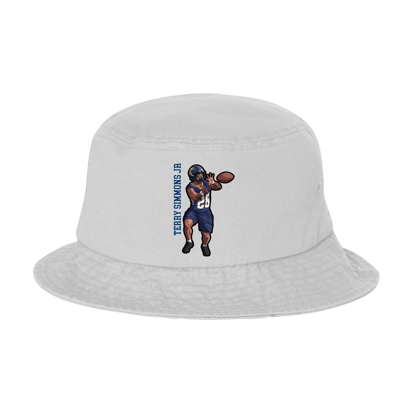 Bucket Cap — Name Vertical in White