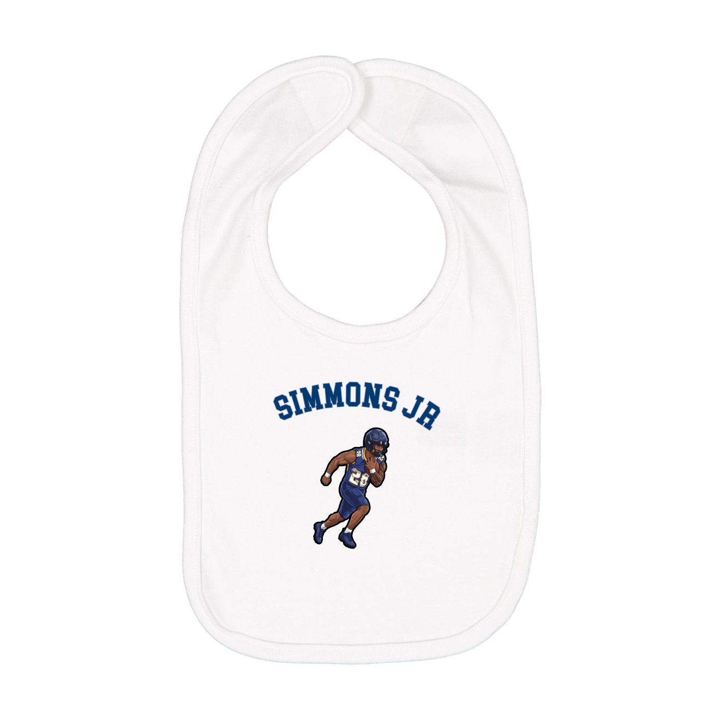 Infant Bib — Shirsey Arch in White