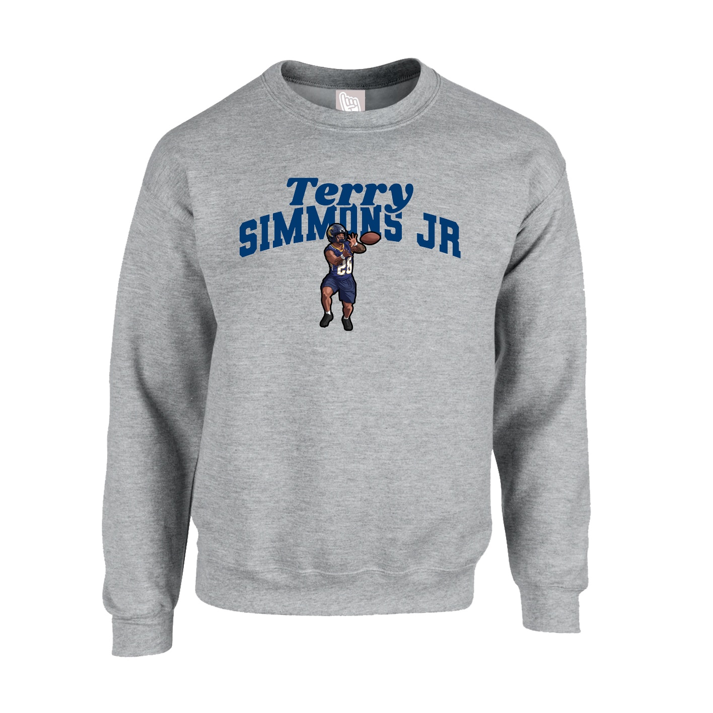 Fleece Crew — Signature Arch in Grey
