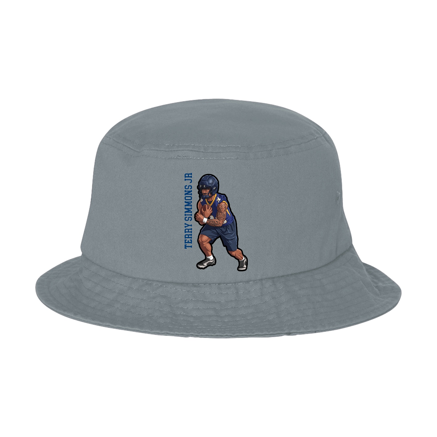 Bucket Cap — Name Vertical in Grey