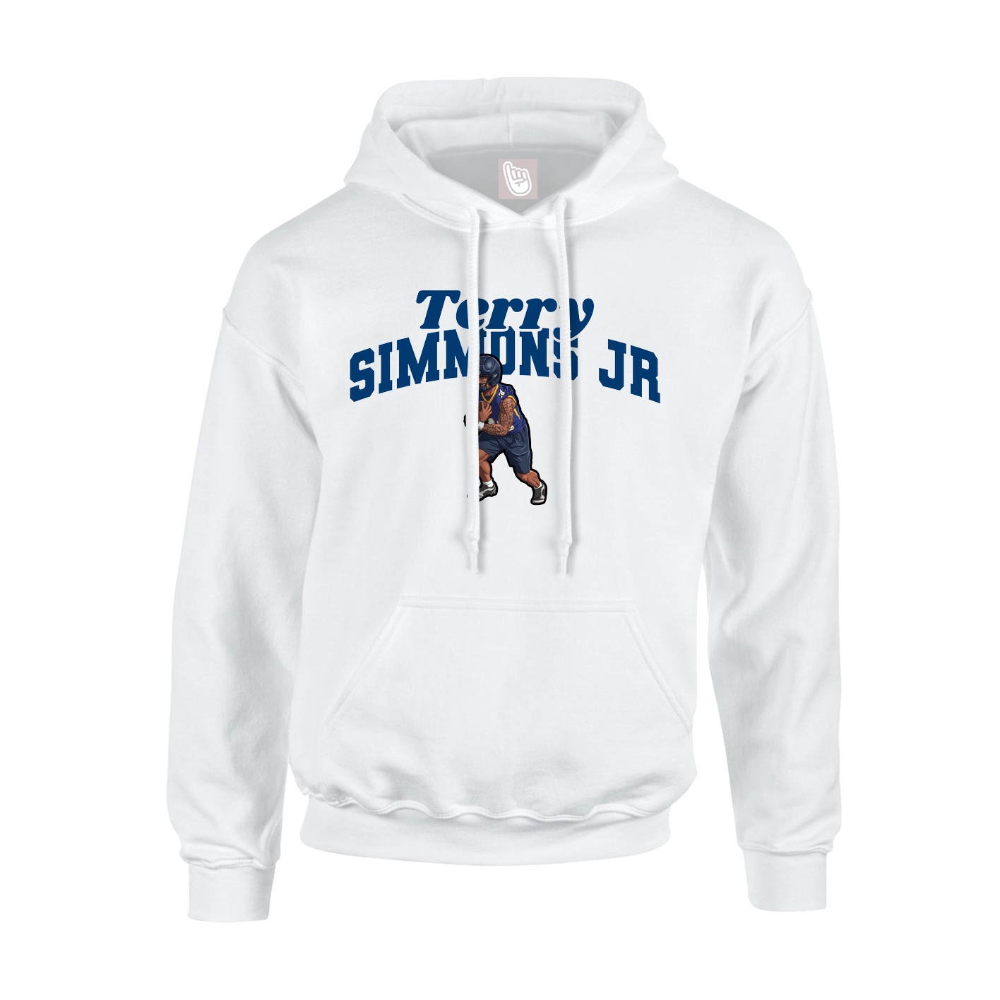 Youth Hoodie — Signature Arch in White