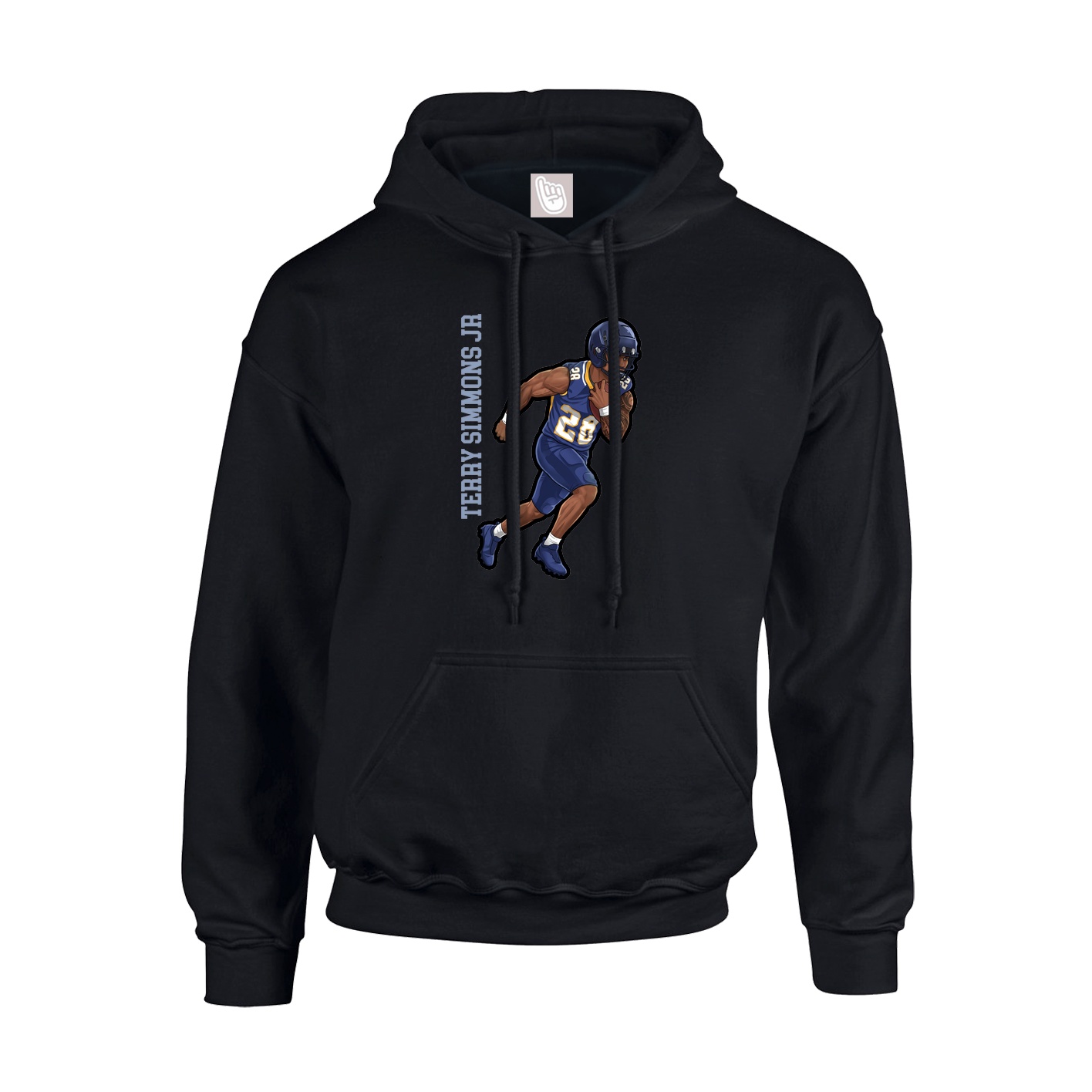 Hoodie — Name Vertical in Black