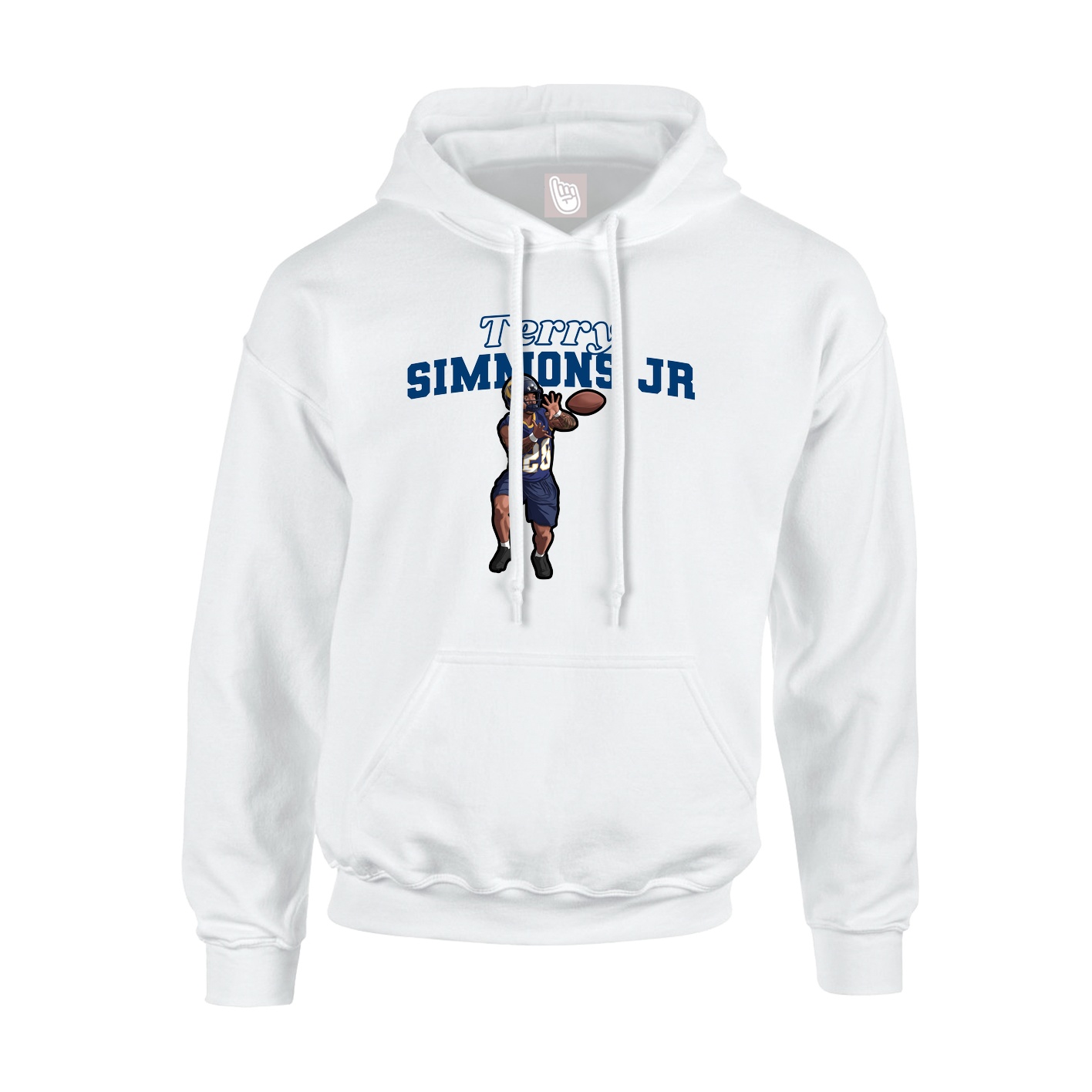 Hoodie — Name Arch in White