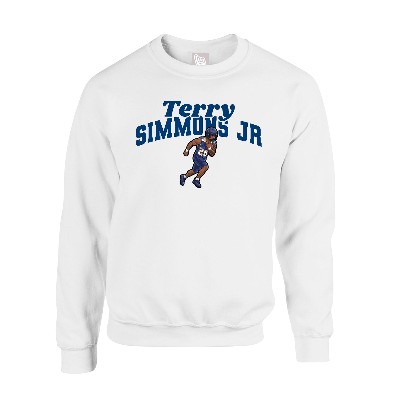 Fleece Crew — Signature Arch in White