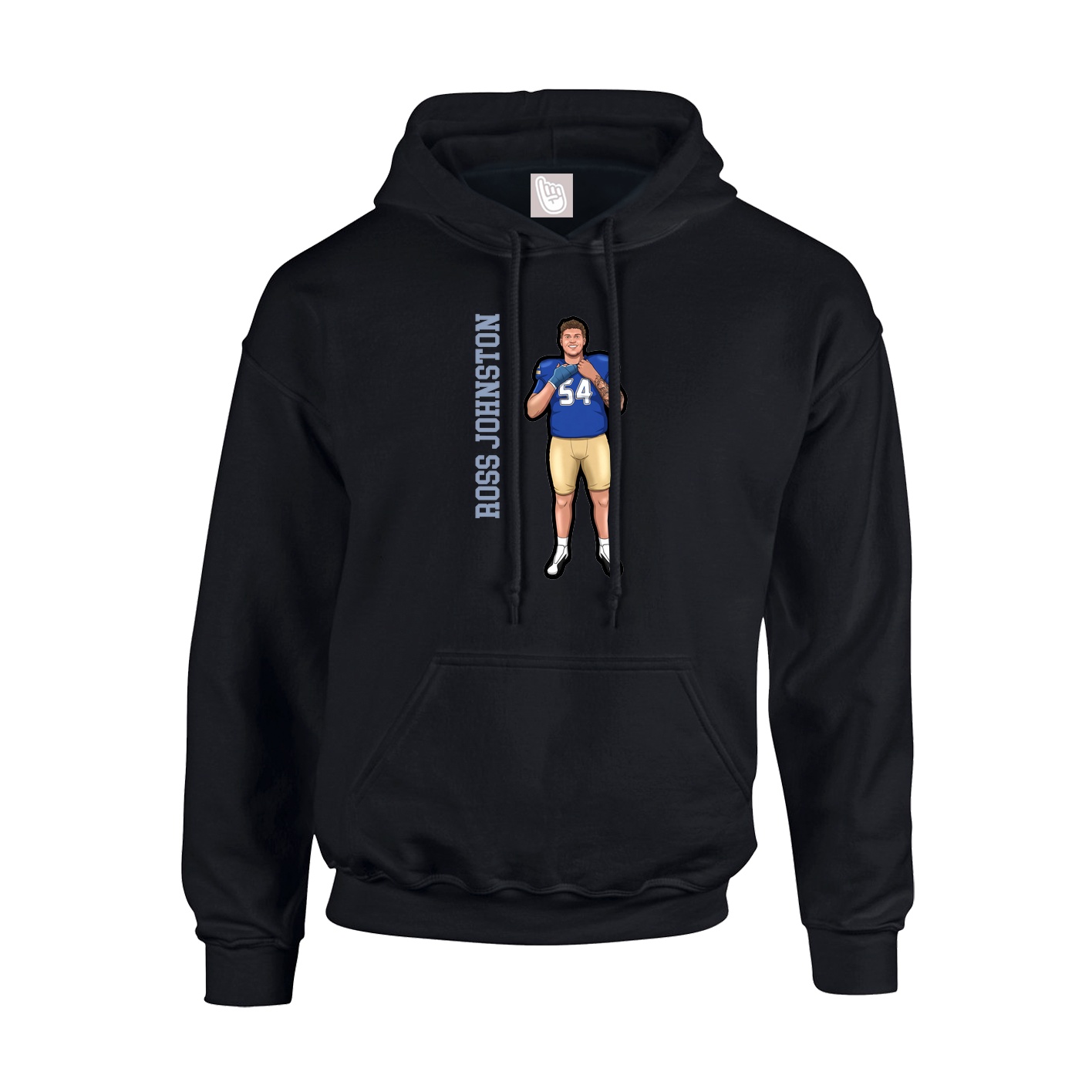 Hoodie — Name Vertical in Black