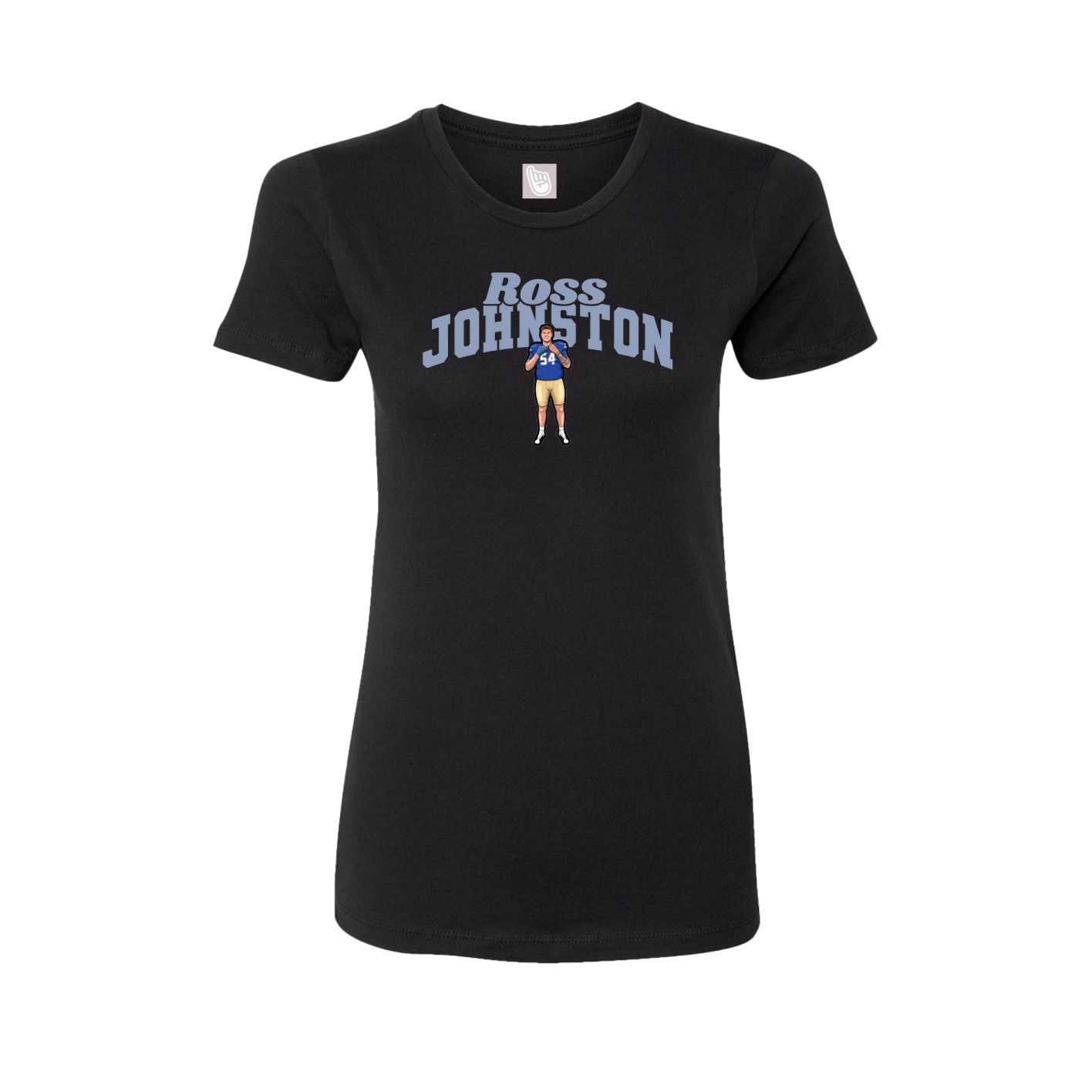 Fitted Women's Tee — Signature Arch in Black