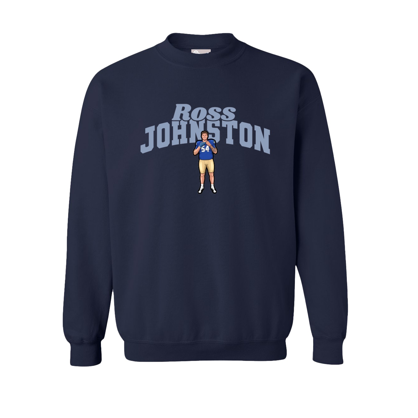 Fleece Crew — Signature Arch in Navy