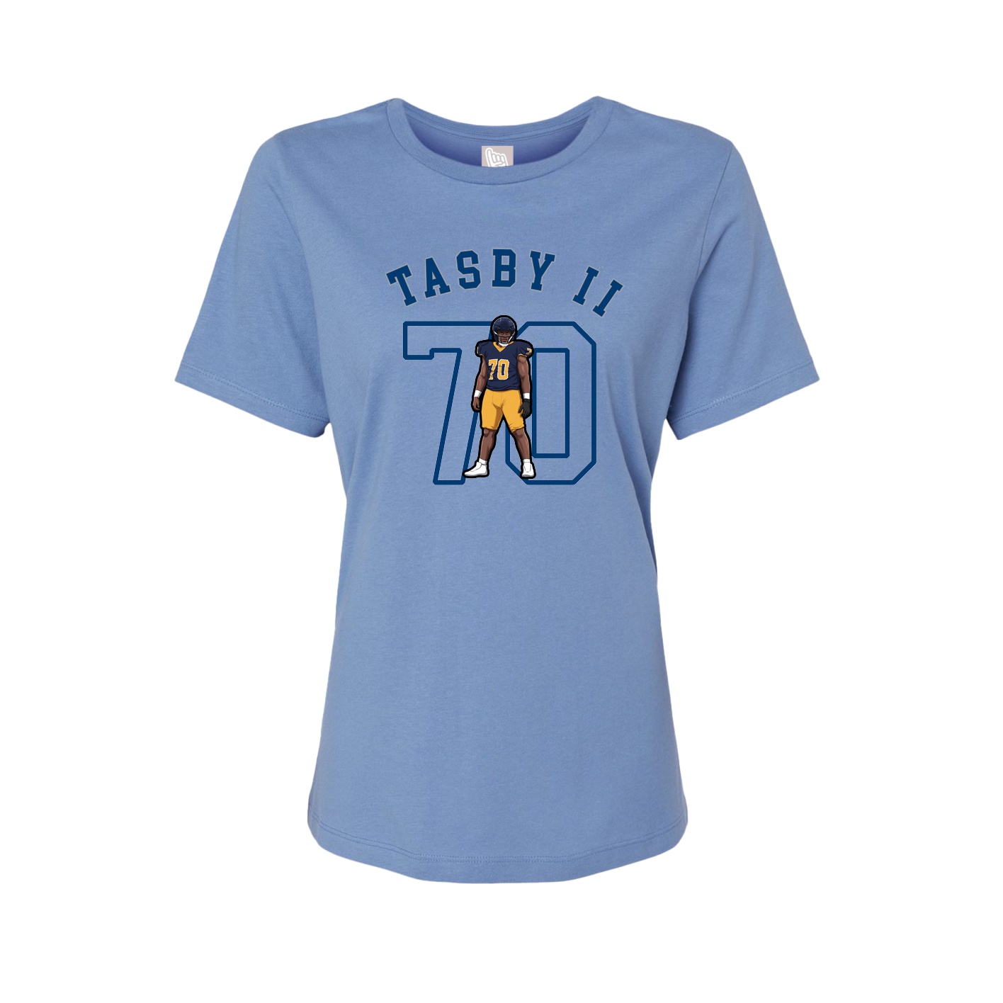 Fitted Women's Tee — Shirsey Arch in Powder Blue