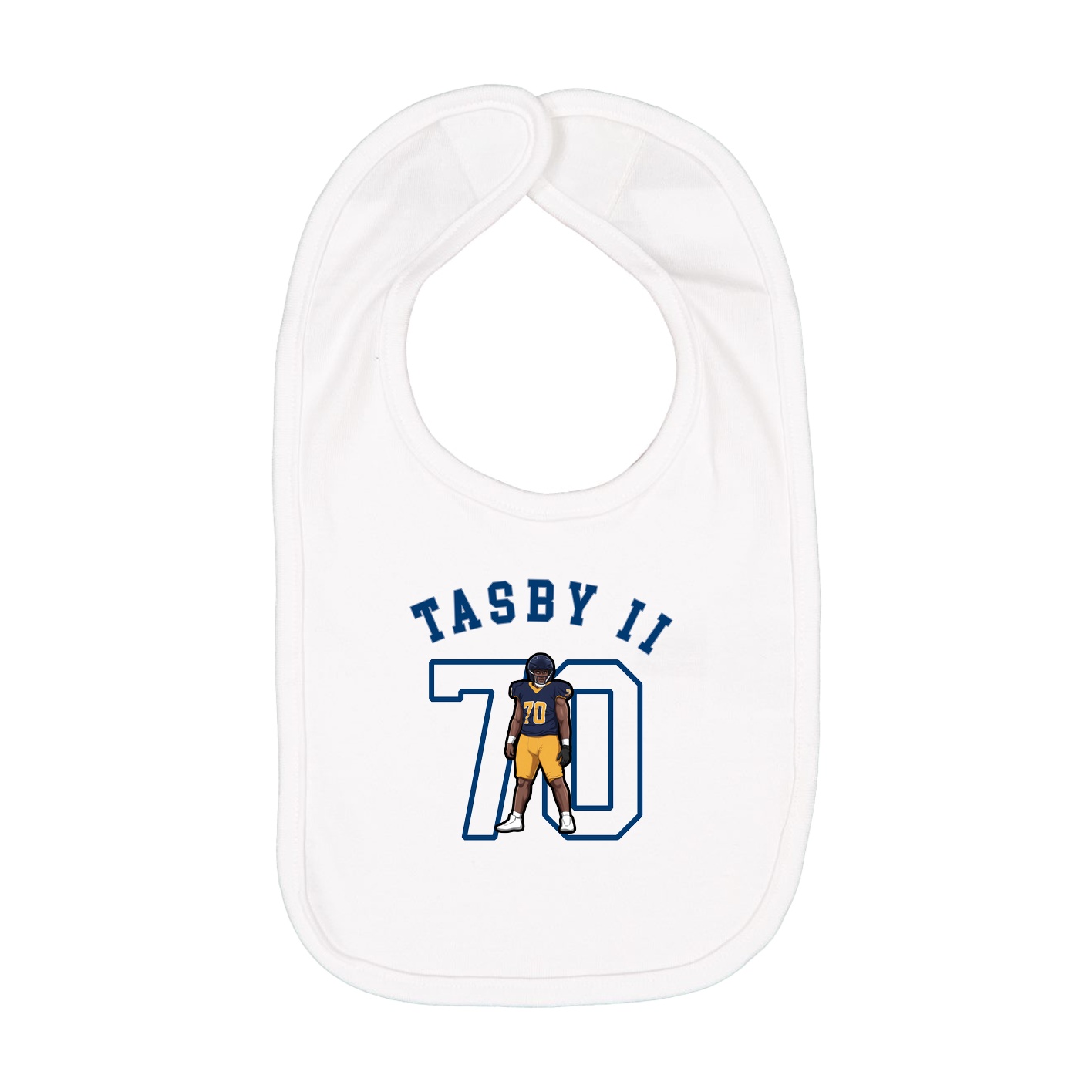 Infant Bib — Shirsey Arch in White