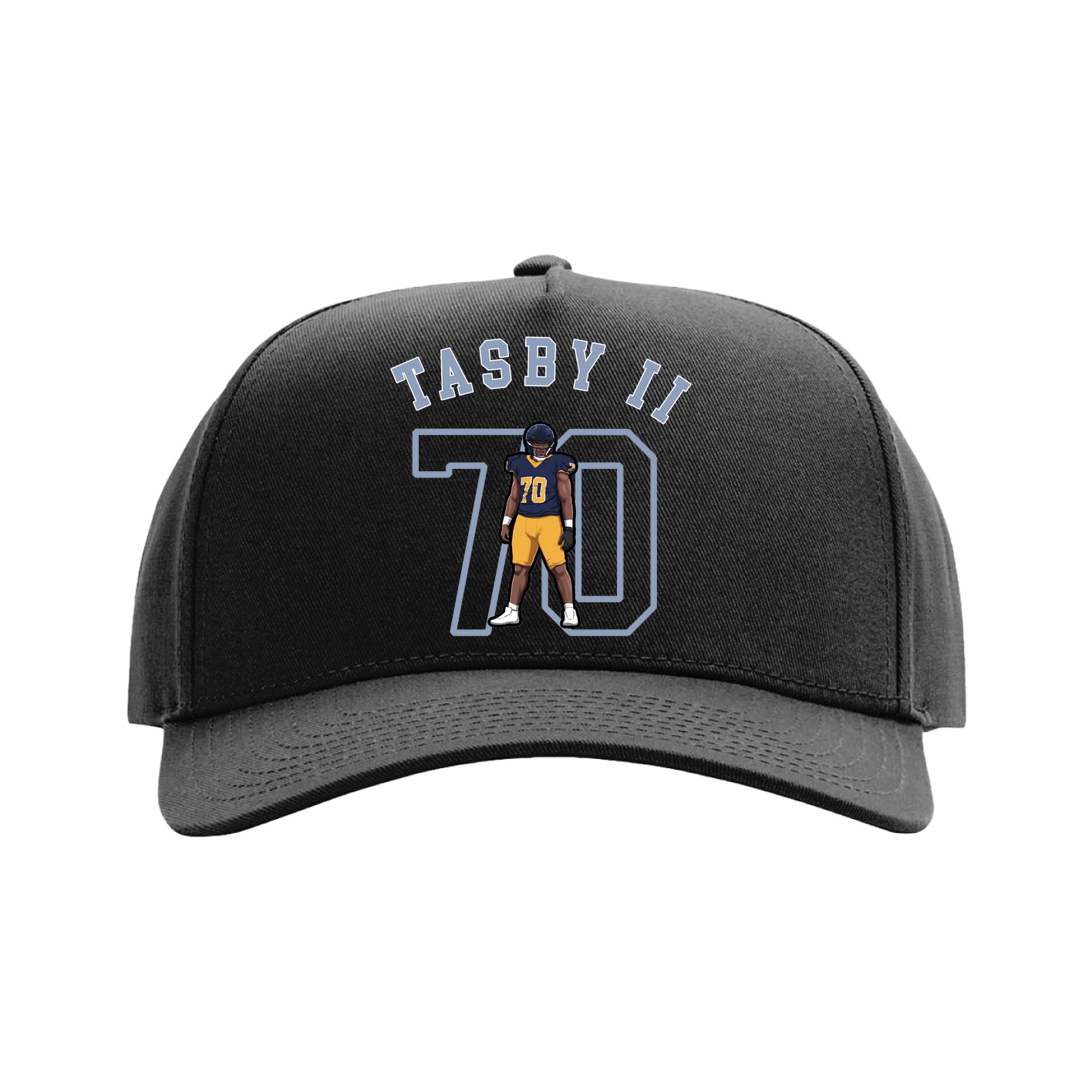 Full Fabric Five-Panel Champ Cap — Shirsey Arch in Black