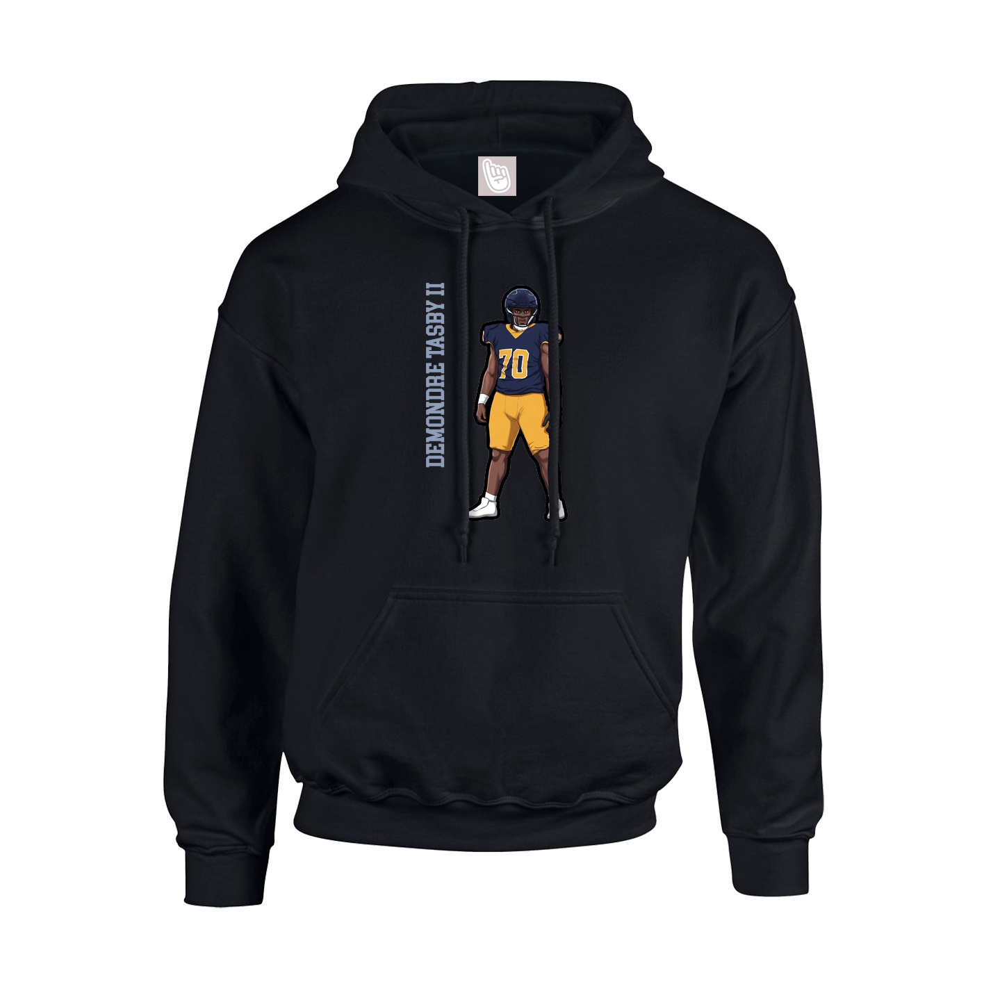 Youth Hoodie — Name Vertical in Black