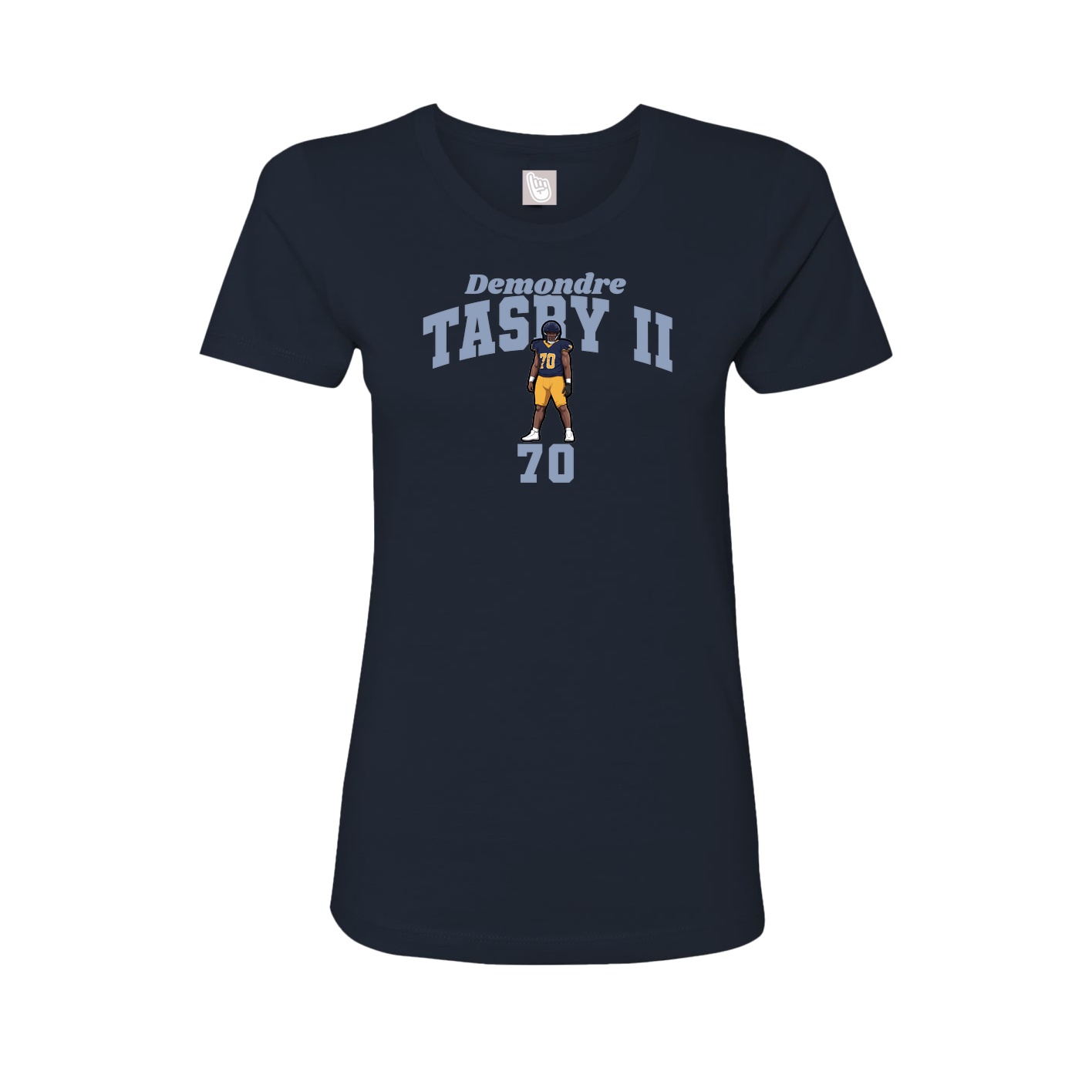 Fitted Women's Tee — Signature Arch in Navy