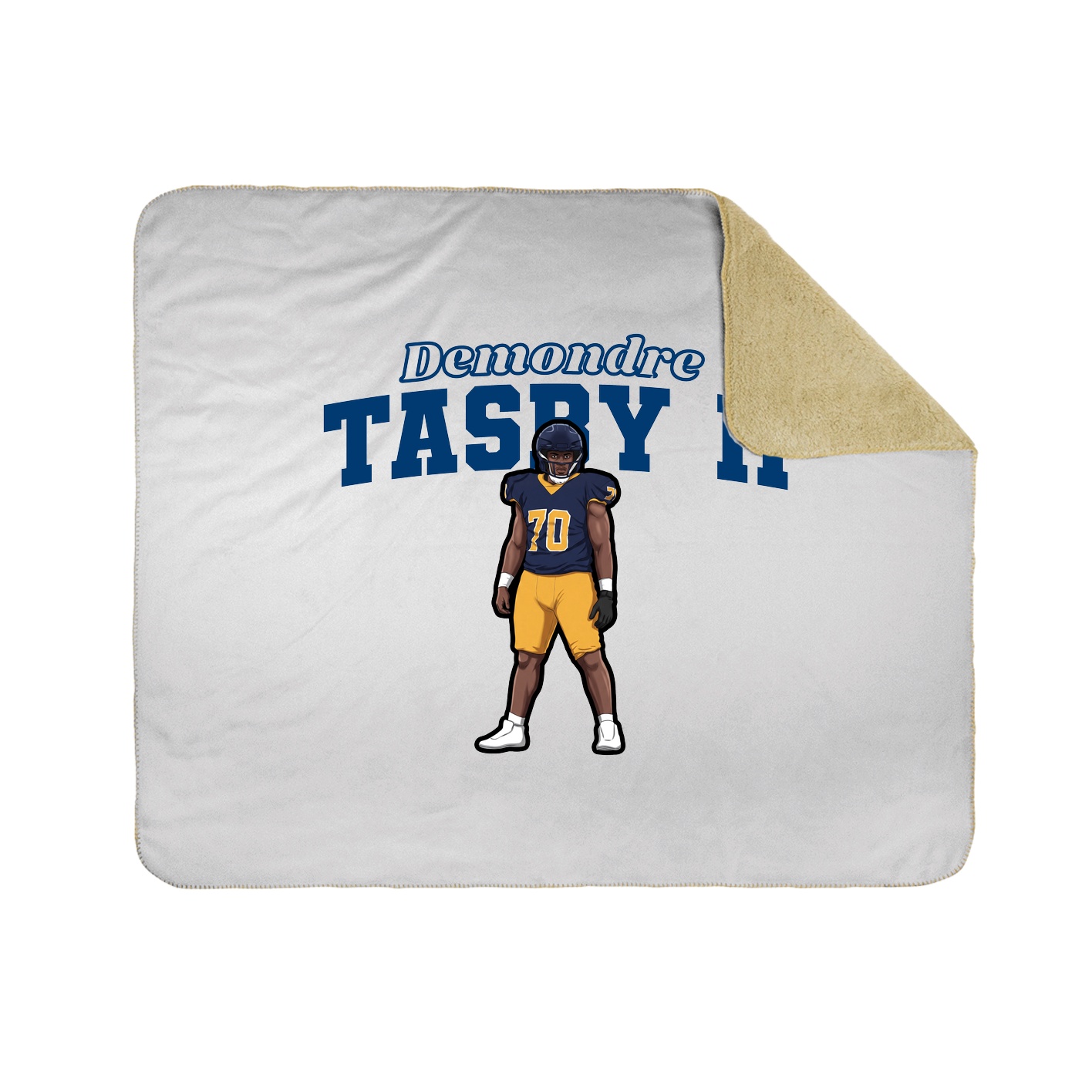 Throw Blanket — Name Arch in White