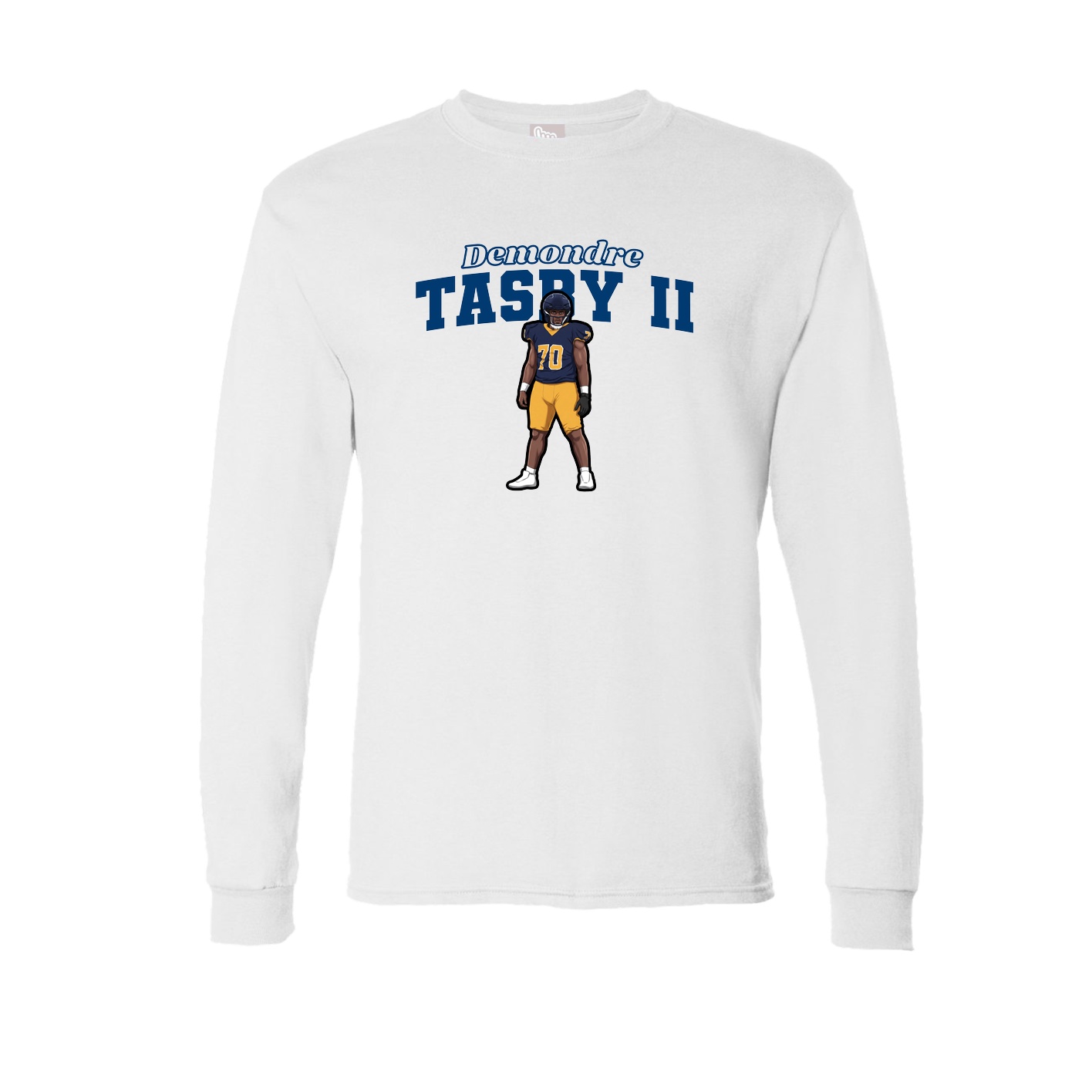 Long Sleeve Tee — Name Arch in White