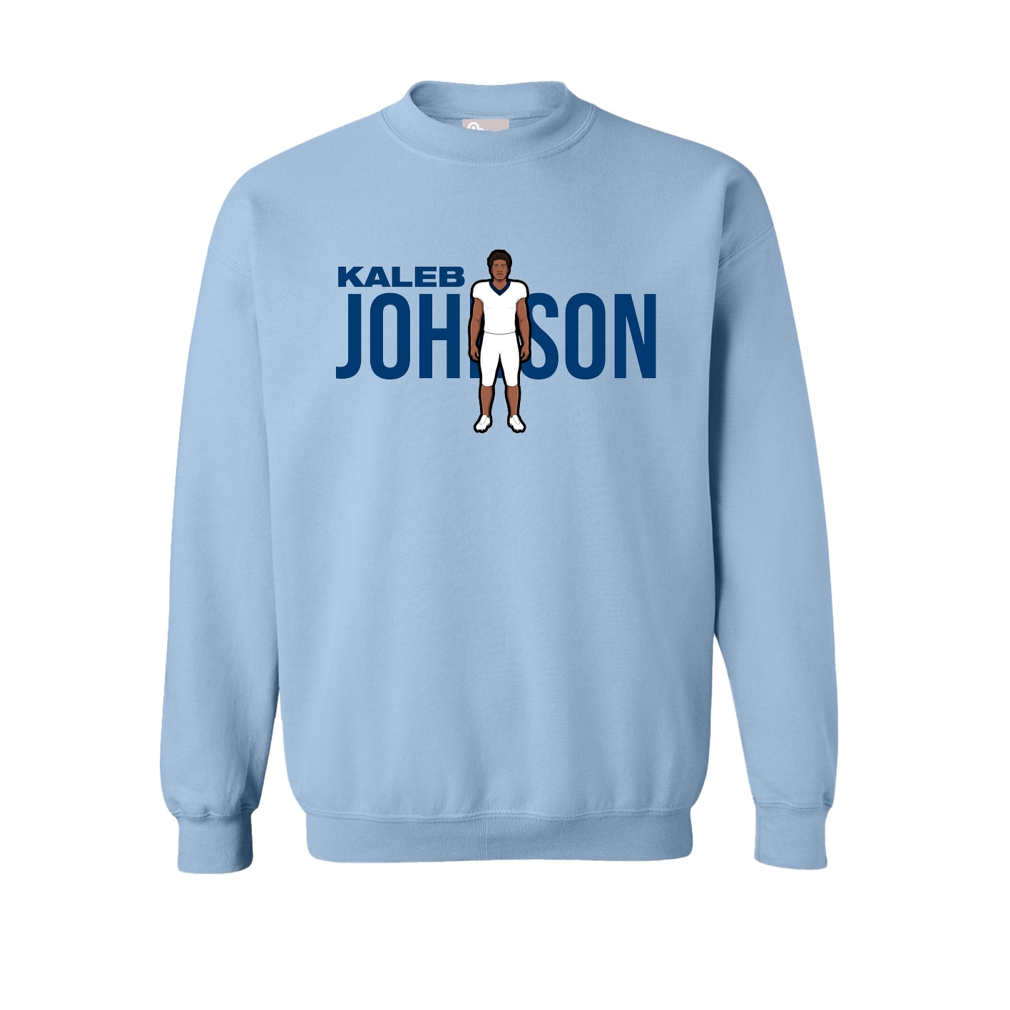 Fleece Crew — Player Name in Light Blue