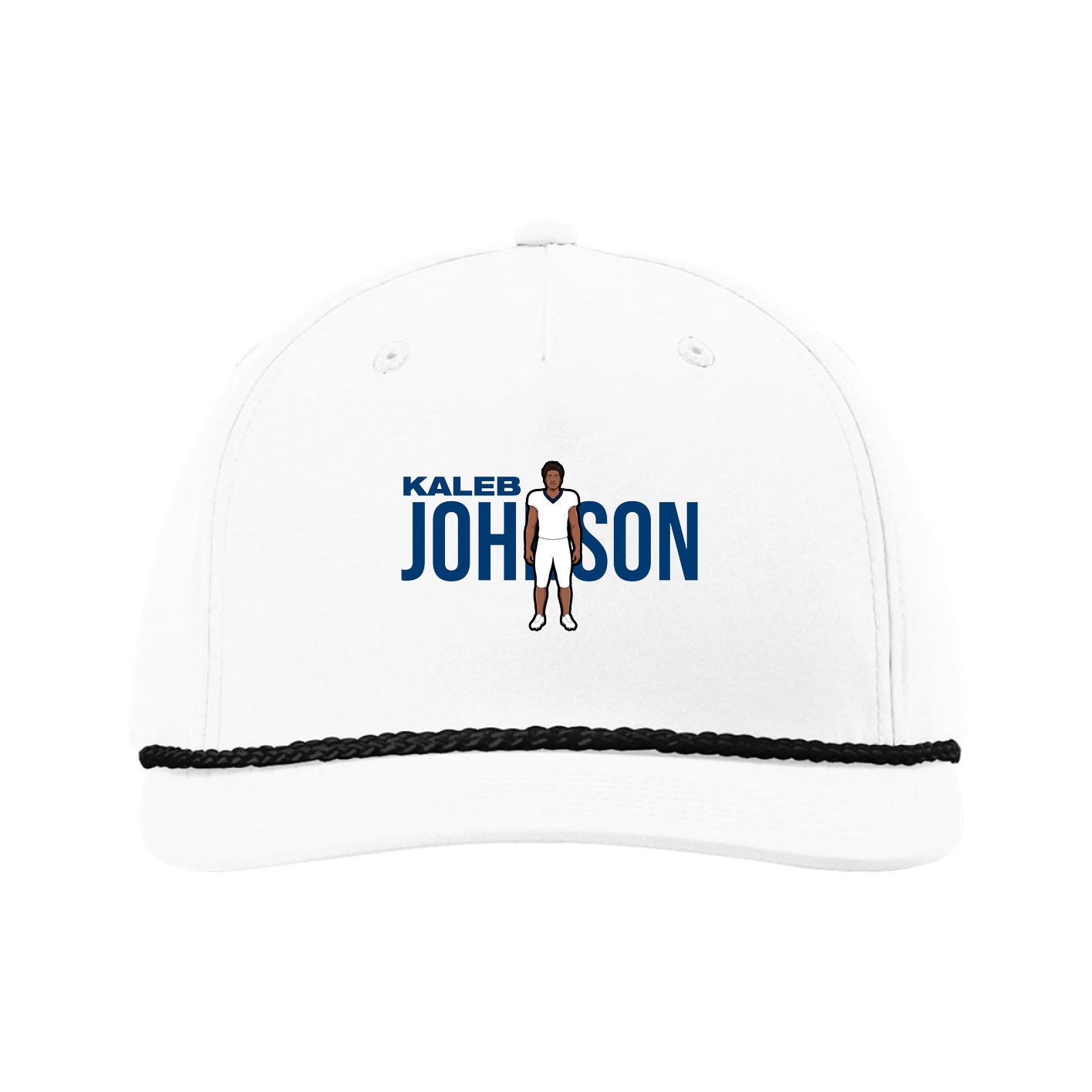 Five-Panel Classic Rope Cap — Player Name in White