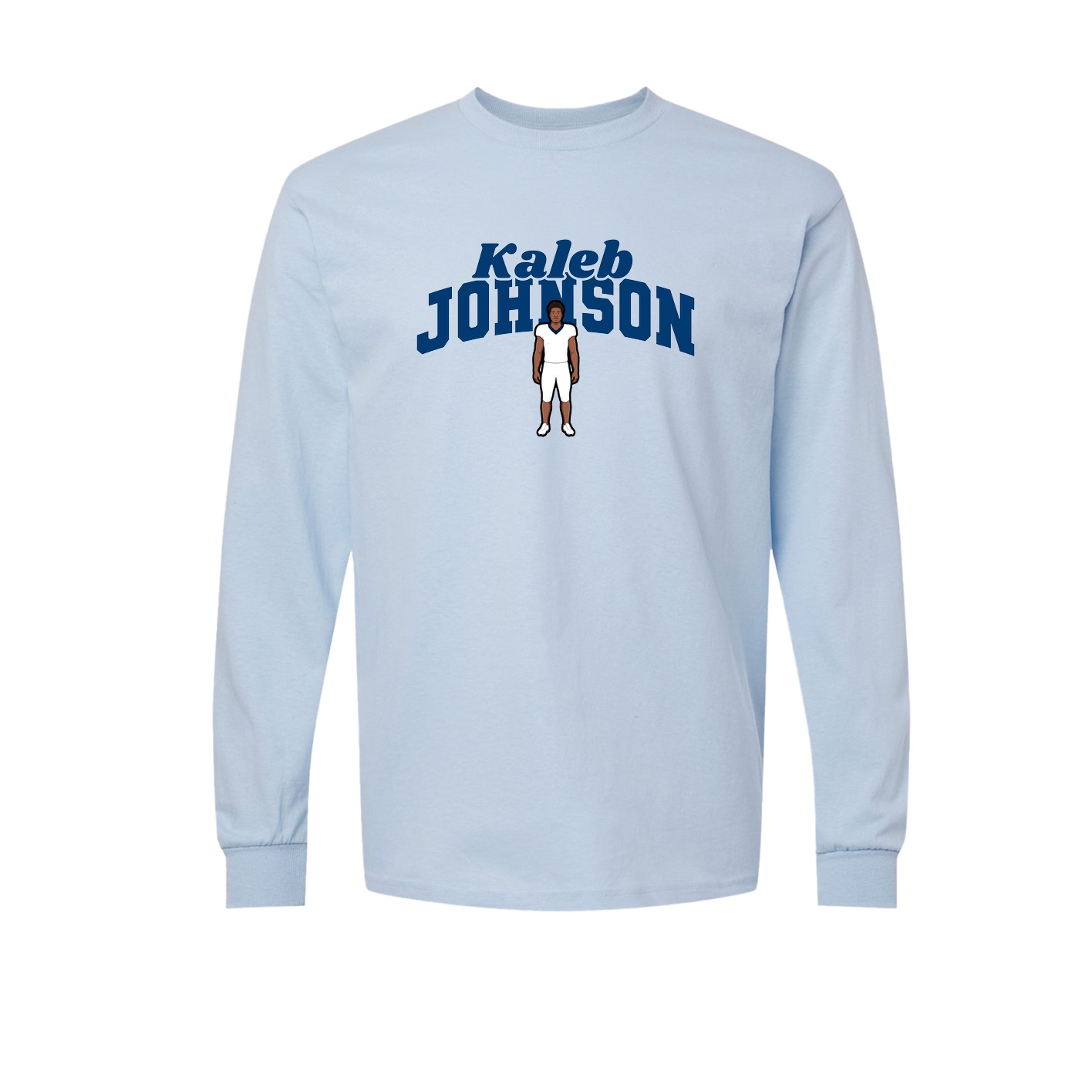 Long Sleeve Tee — Signature Arch in Light Blue