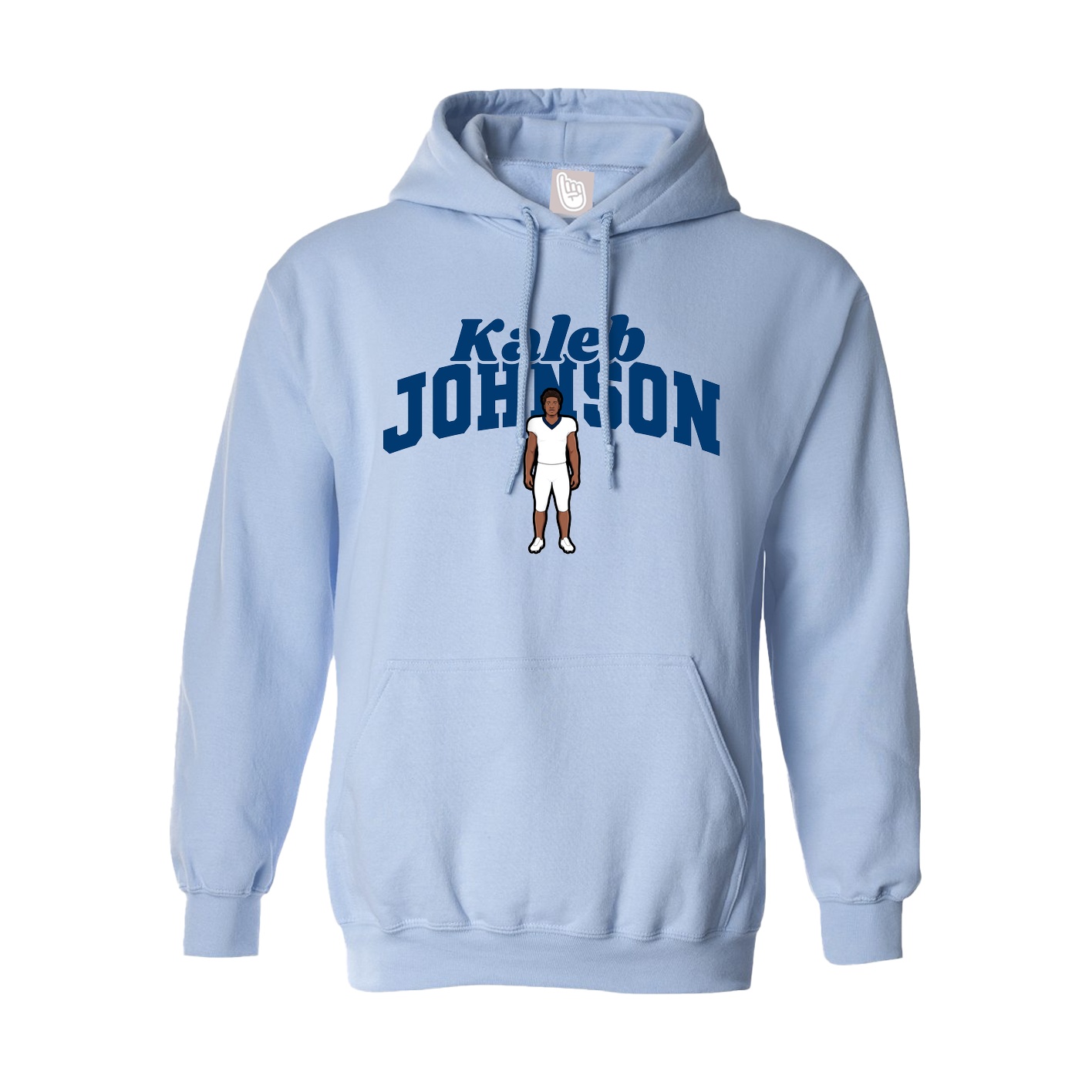 Hoodie — Signature Arch in Light Blue