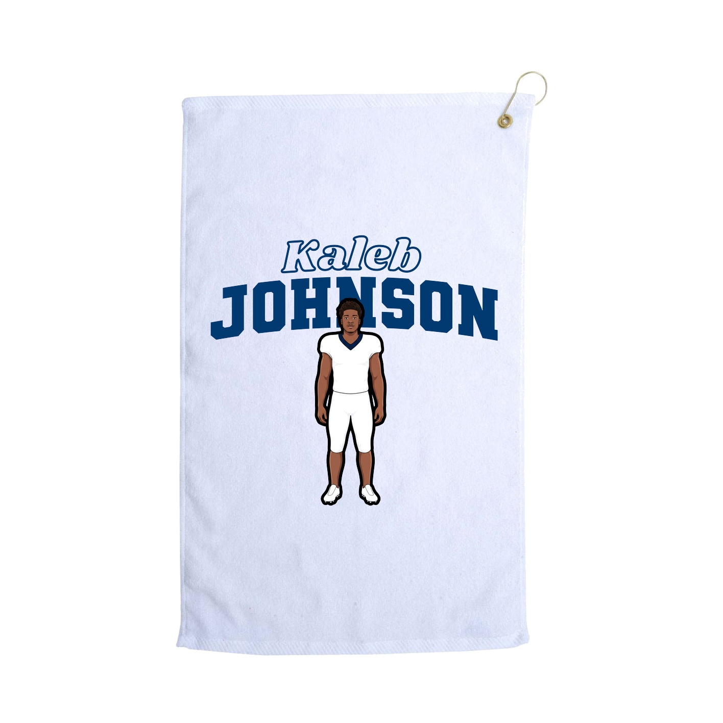 Golf Towel — Name Arch in White