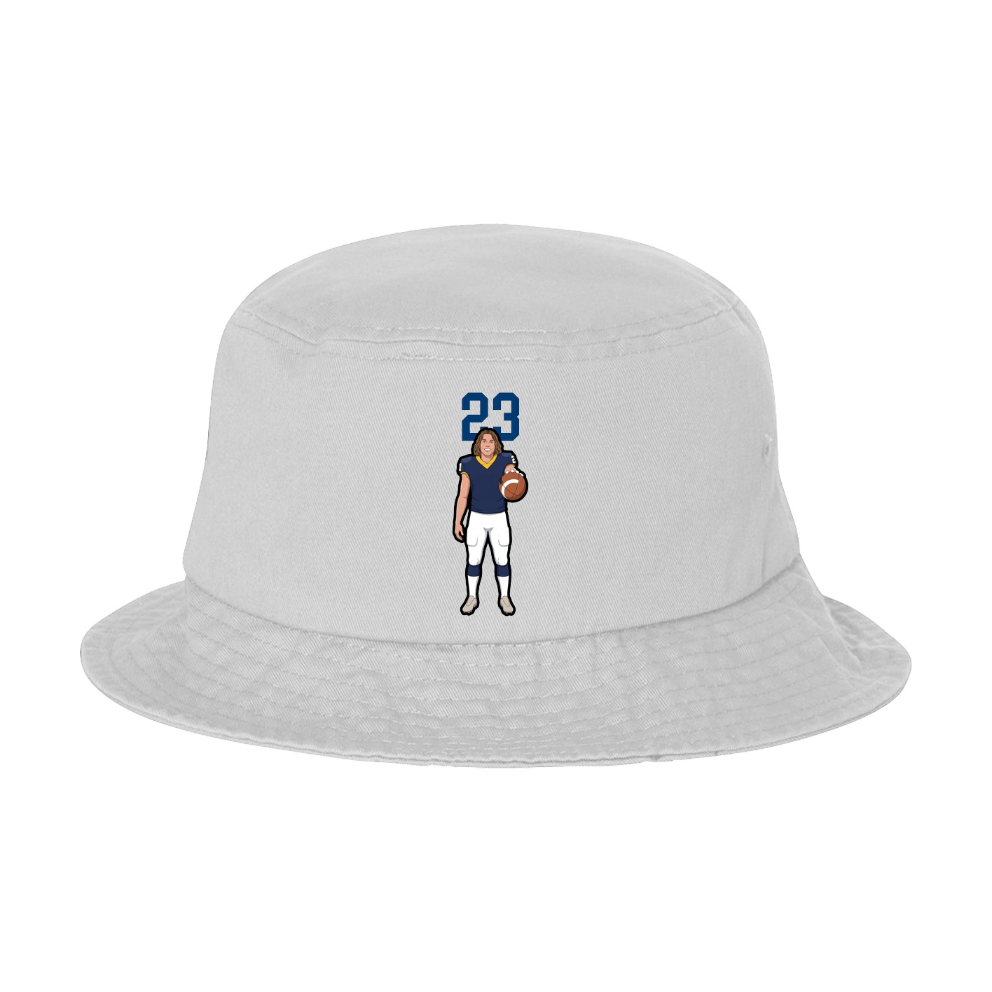 Bucket Cap — Number Top in White
