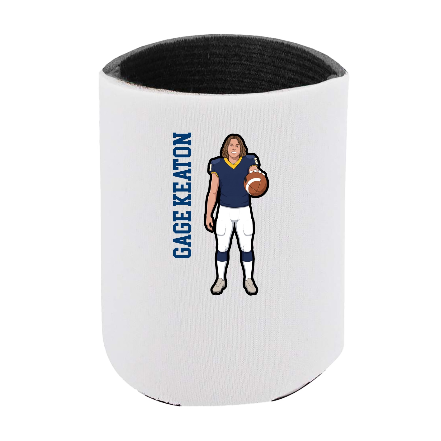 Can Holder — Name Vertical in White