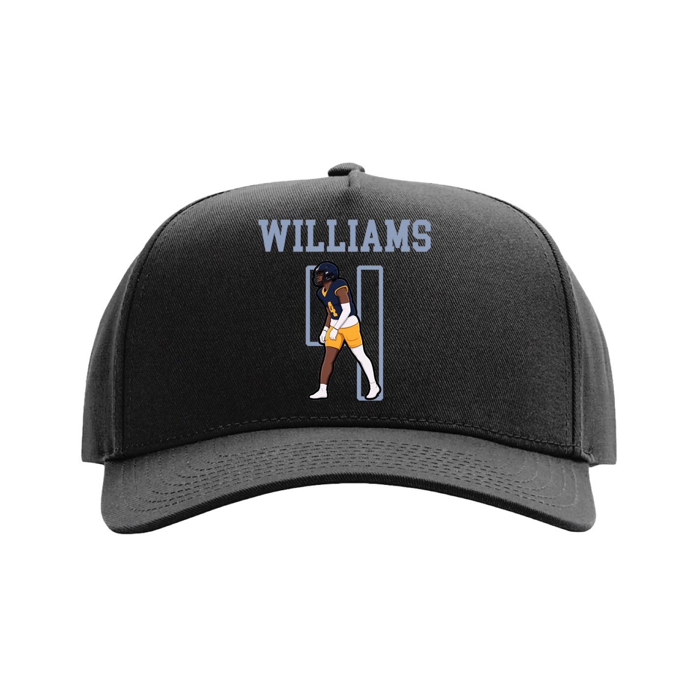 Full Fabric Five-Panel Champ Cap — Shirsey in Black