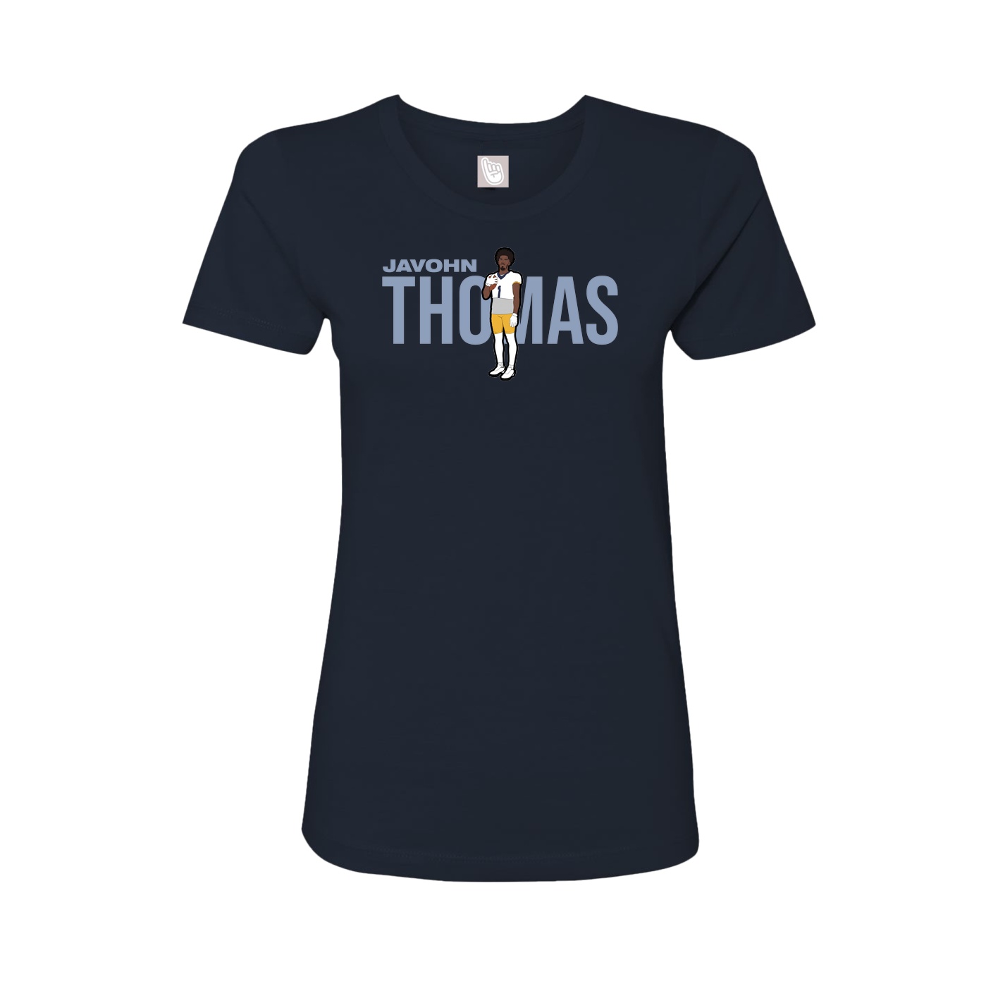 Fitted Women's Tee — Player Name in Navy