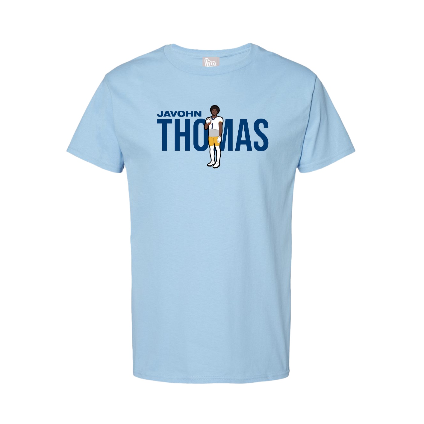 Youth Tee — Player Name in Light Blue